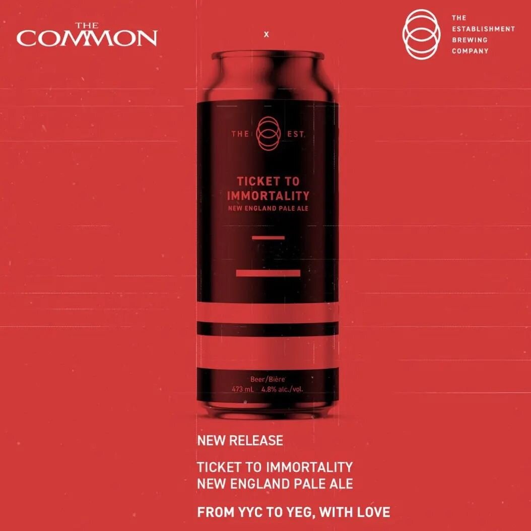 Very excited to officially announce our latest collaborative effort with @estbrew ! Was such a wonderful brew day down in Calgary with our pals and this beer reflects that. This hazy banger NEPA is on tap at The Common, Establishment brewing and in c