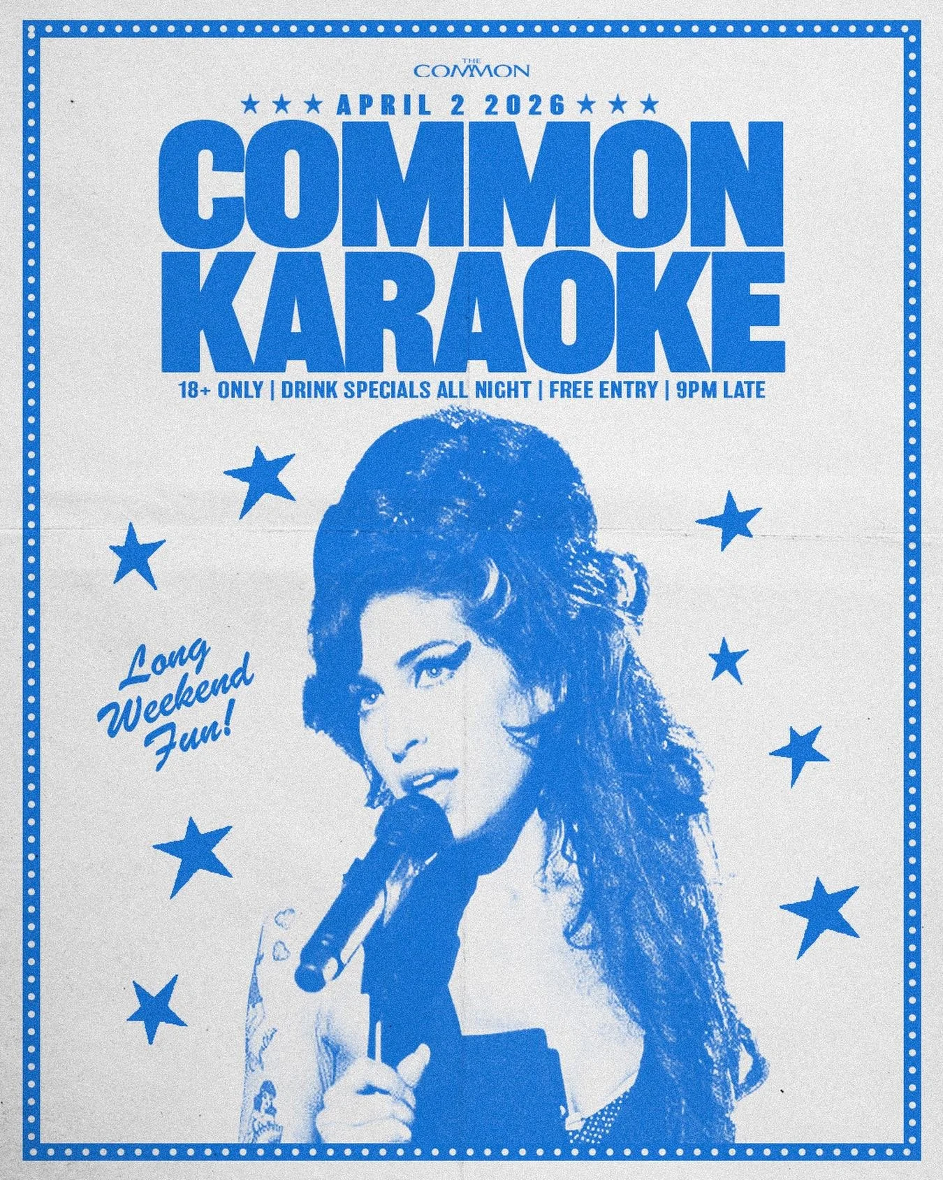This Thursday! 🎤🎉🙌
Kick off your long weekend on April 2nd with some COMMON KARAOKE. Free entry &amp; drink specials all night long. 9pm-late.