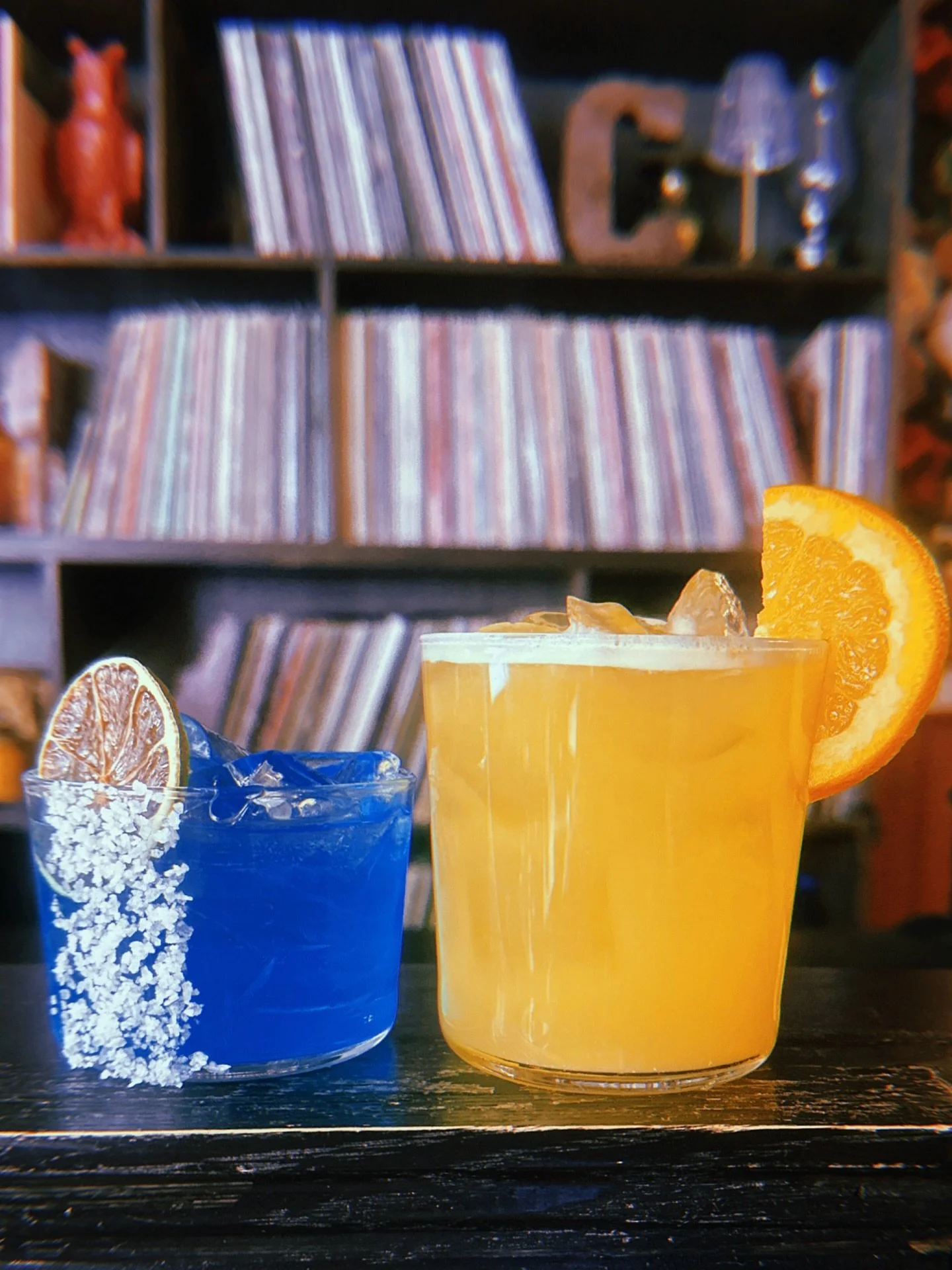 Game day just got louder. 🟠🔵
Orange and Blue cocktails feature collab available at @fus_repair_shop @dollyscocktails @thecommonyeg &mdash; just $9.70 (GO CONNOR) for the playoffs.

This WEEK- 
Blue Crush Margarita- tequila, blue cura&ccedil;ao, cit