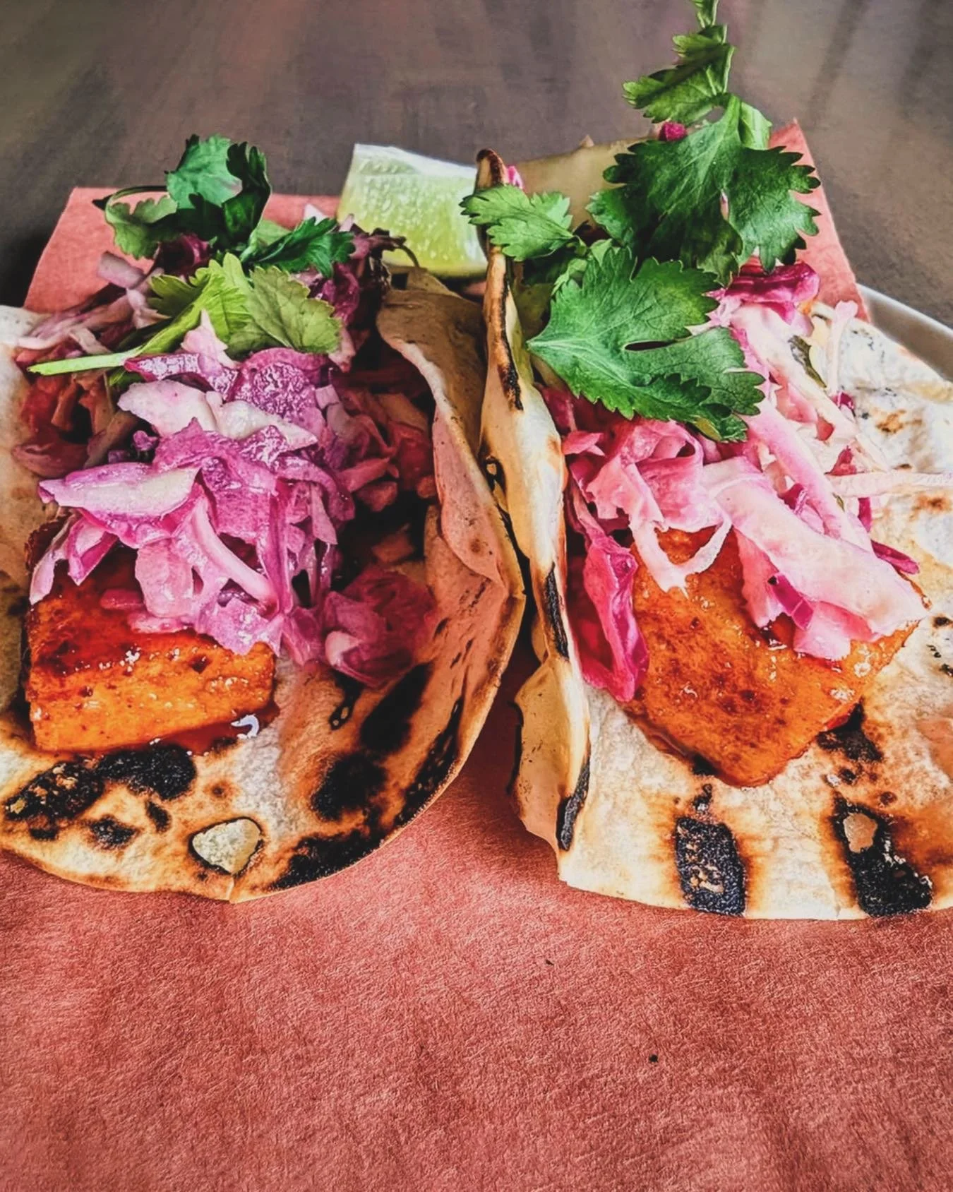 It&rsquo;s Taco Tuesday!
Every Tuesday from open to close (4pm-9pm)
$4.50 Tacos
$5.50 Margs
$6.50 Sols

Pictured above is our Korean bbq tofu taco with slaw, garlic lemon aioli, sesame oil, cilantro