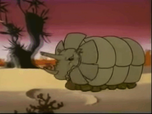 Tundro, launching explosive ordnance from his horn ~ 1967