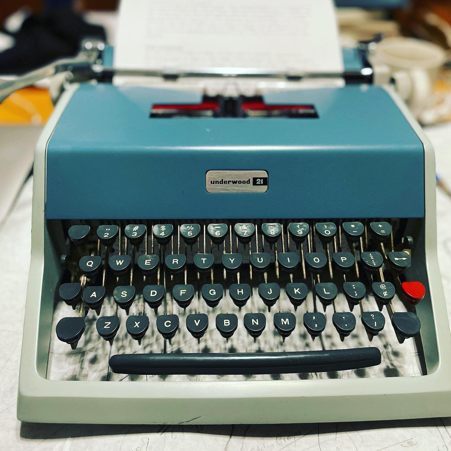 Switching gears this morning, and exercising my fingers on the Underwood 21.