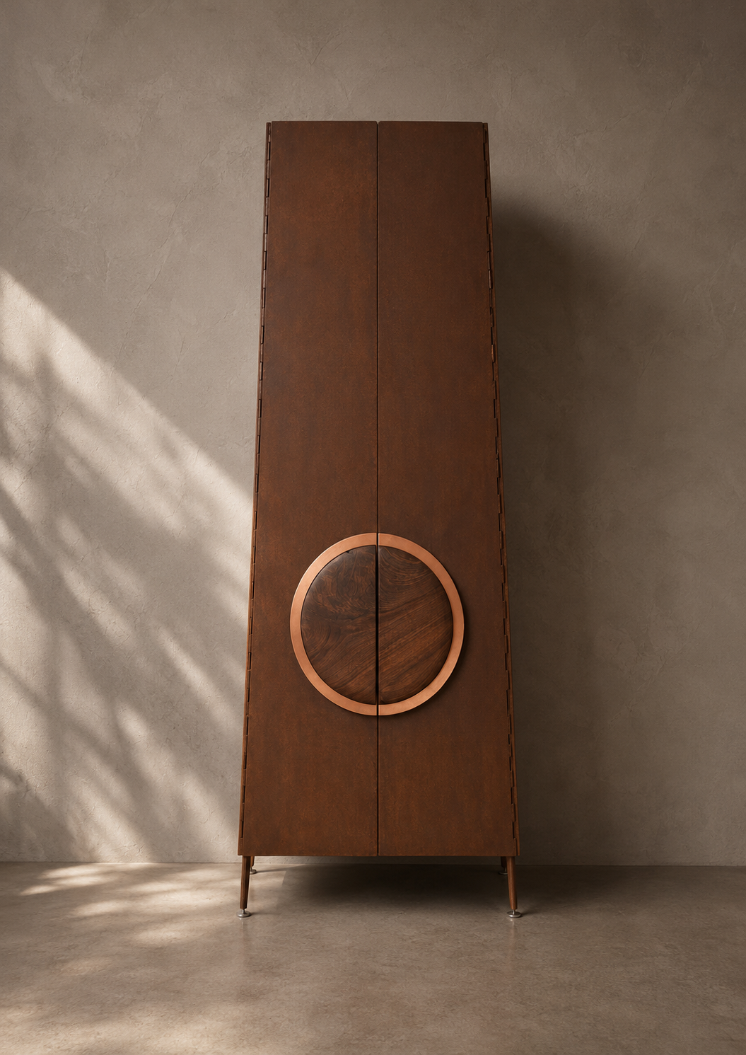 Corten Steel | Copper | Walnut China Cabinet