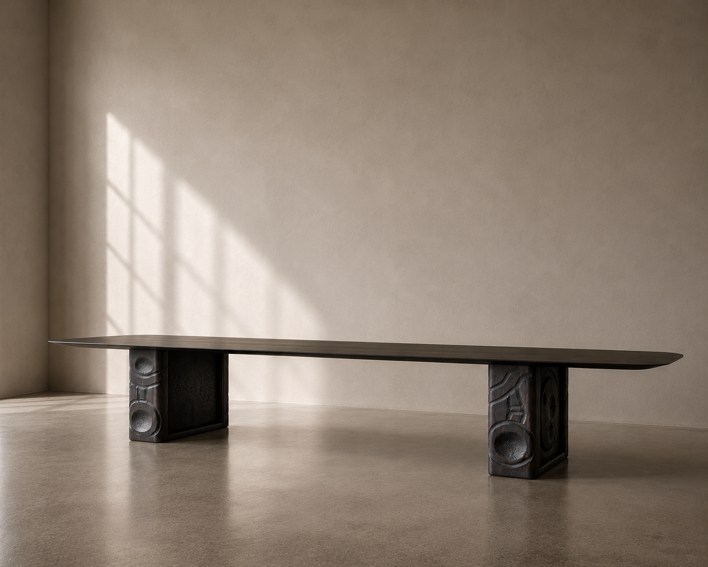 Walnut: 3" x 50" x 12'  Dining Table