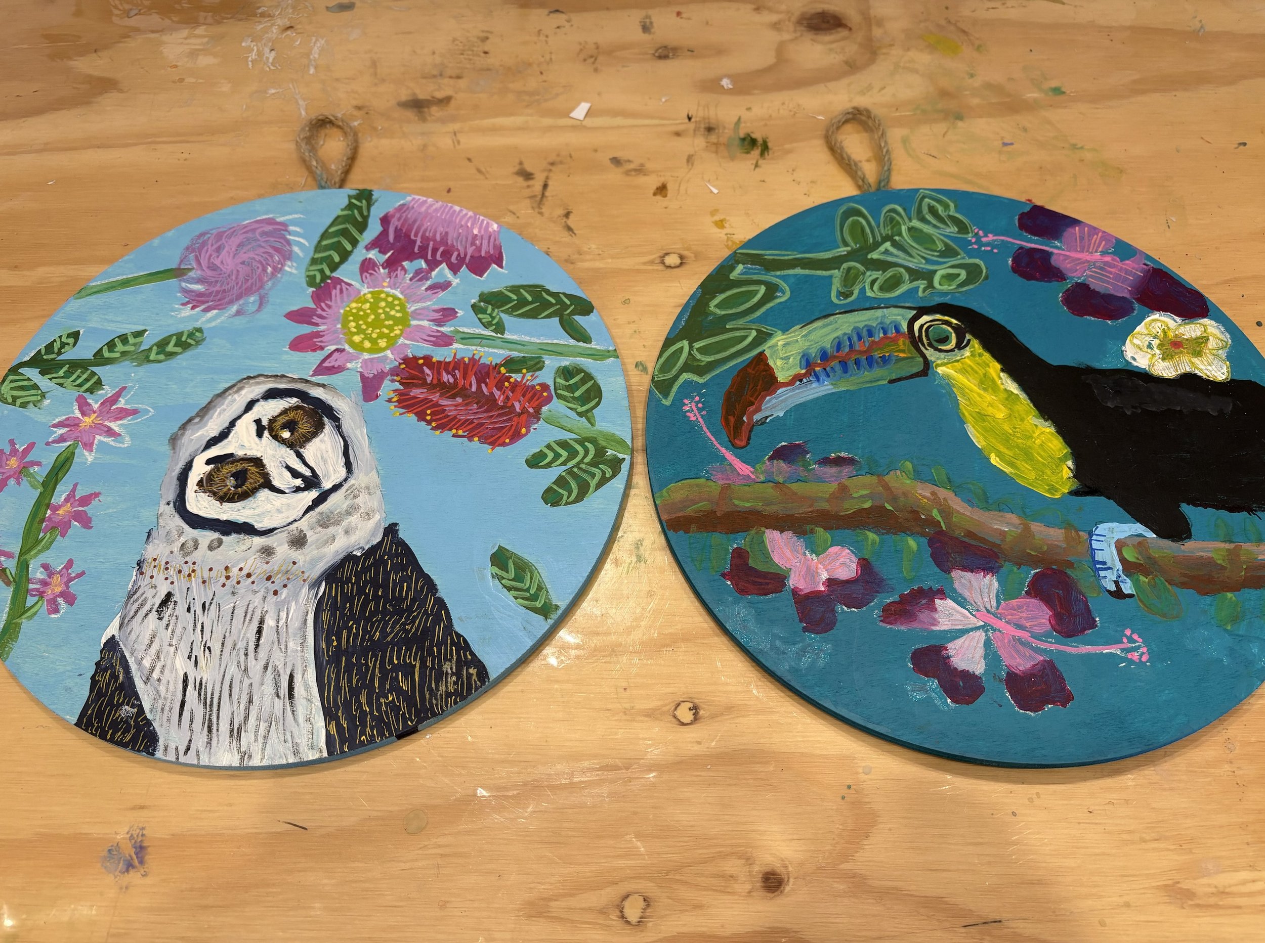 Paint on wood