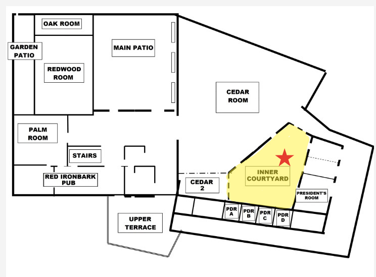 Map with Inner Courtyard Highlighted