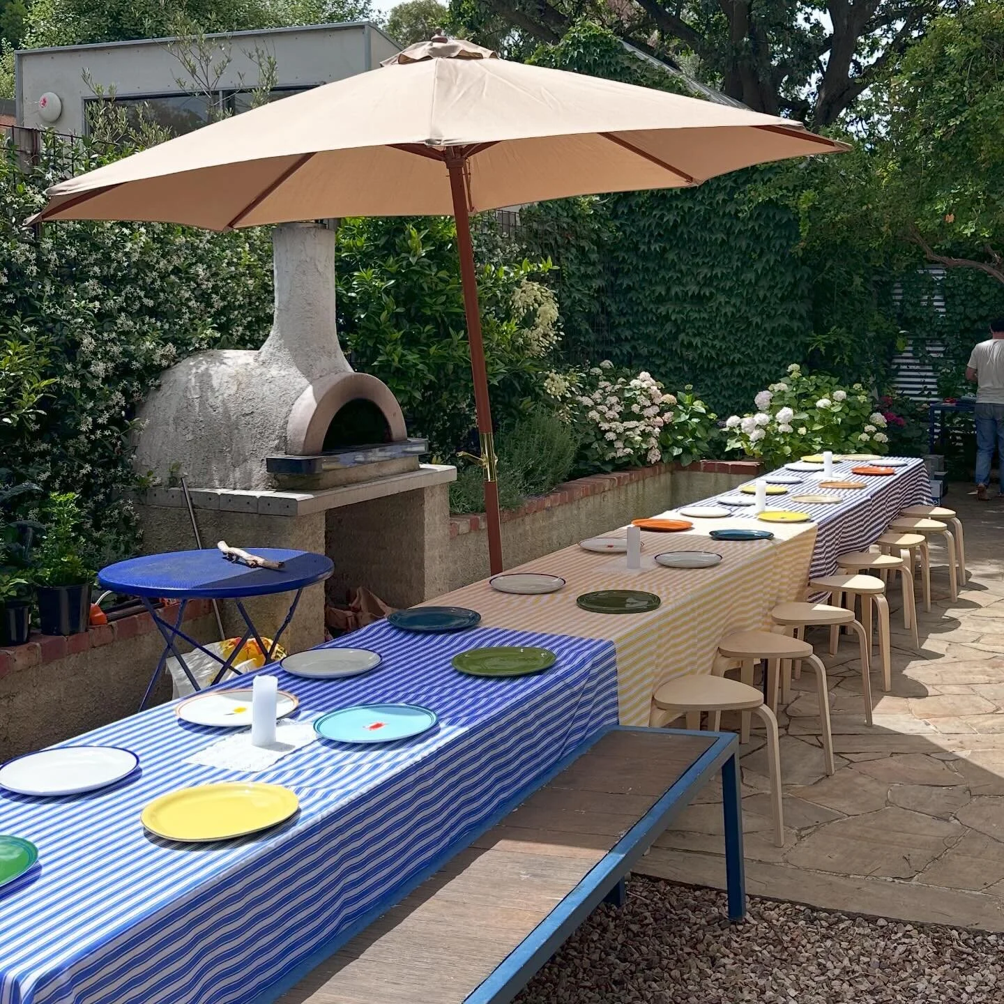 Dinner in the courtyard