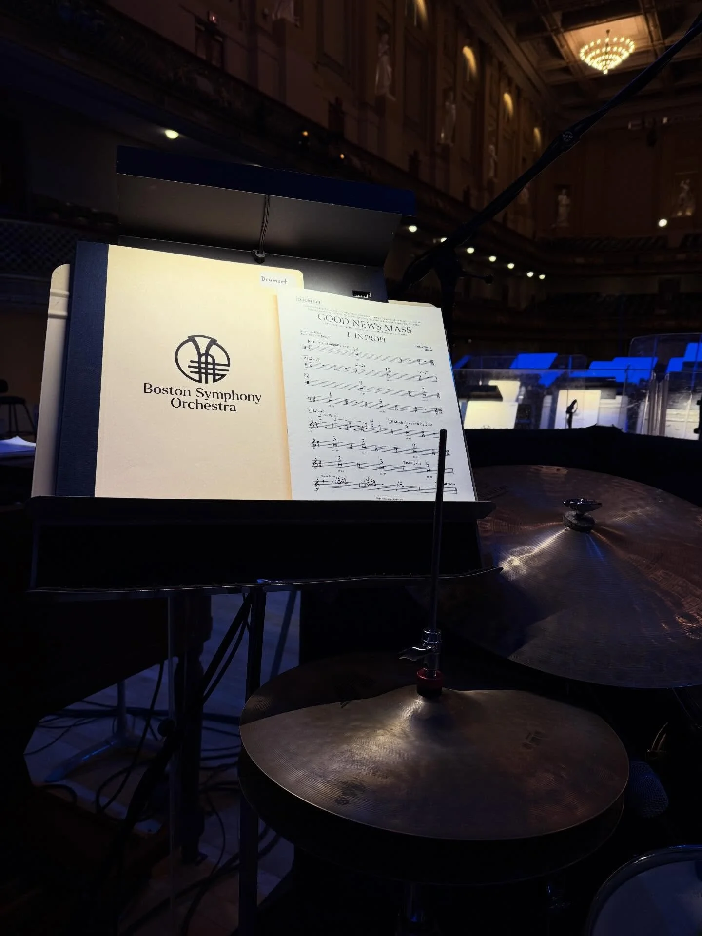 Honored and thrilled to be playing 🥁 with @bostonsymphony the next few nights, conducted by Thomas Wilkins featuring @carlos_simon_music Good News Mass! #bso #boston #orchestra #gospel #music