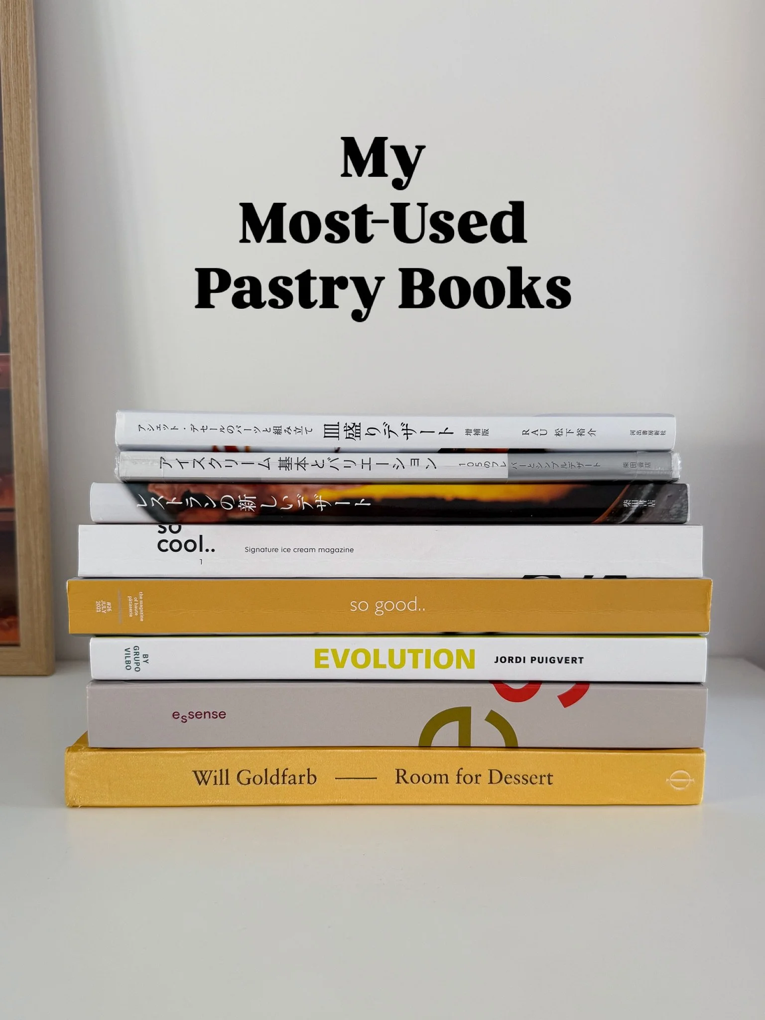 People often ask me where I get inspiration for my desserts.

The truth is&hellip; I still spend a lot of time reading.

Some of these books inspire creativity.
Some help me solve technical problems.
Others simply remind me to see desserts from a dif