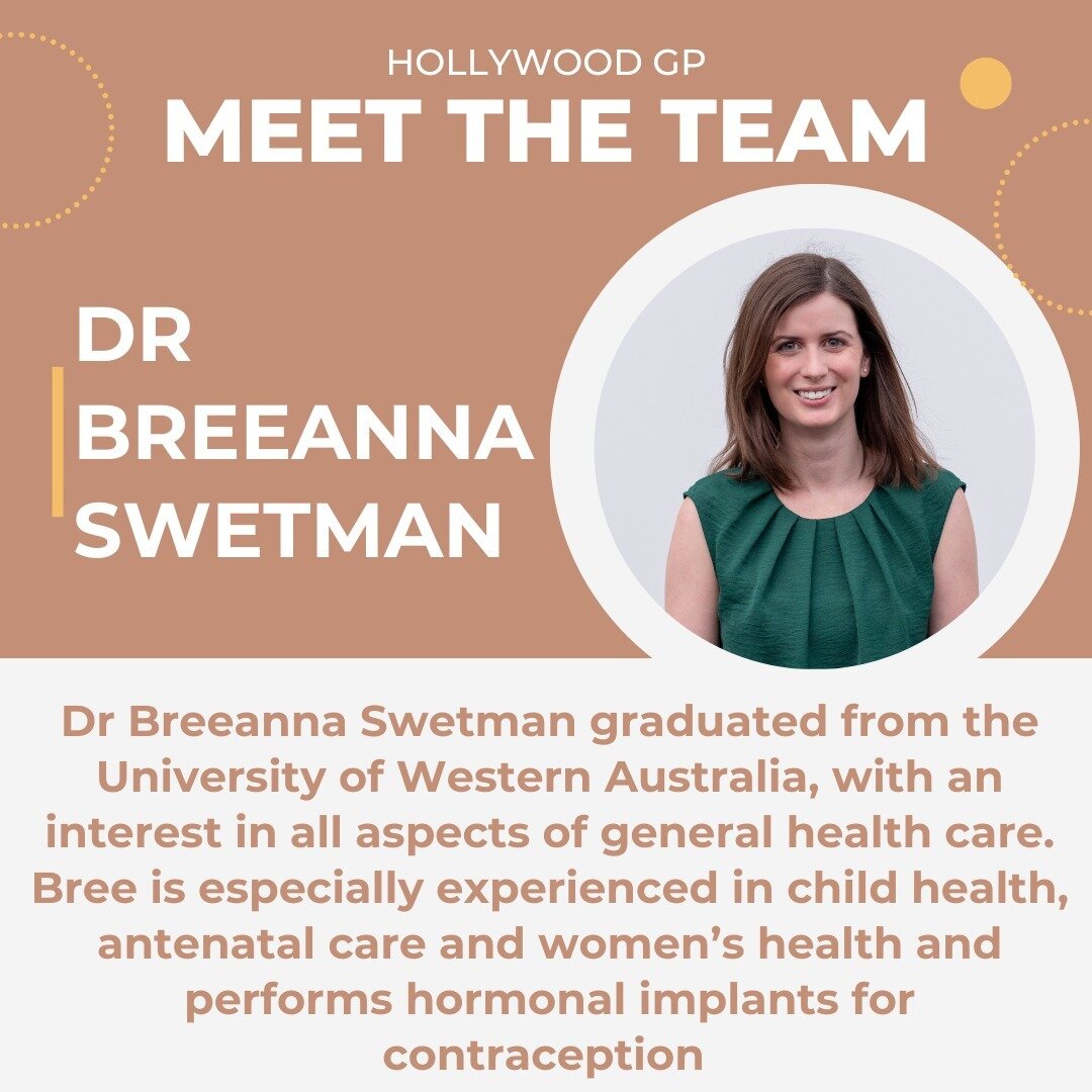 MEET THE TEAM!

Dr Breeanna Swetman's extensive experience and continuous pursuit of knowledge in the realm of women's health make her an invaluable asset to our practice. Whether you're navigating the beautiful complexities of womanhood or seeking p