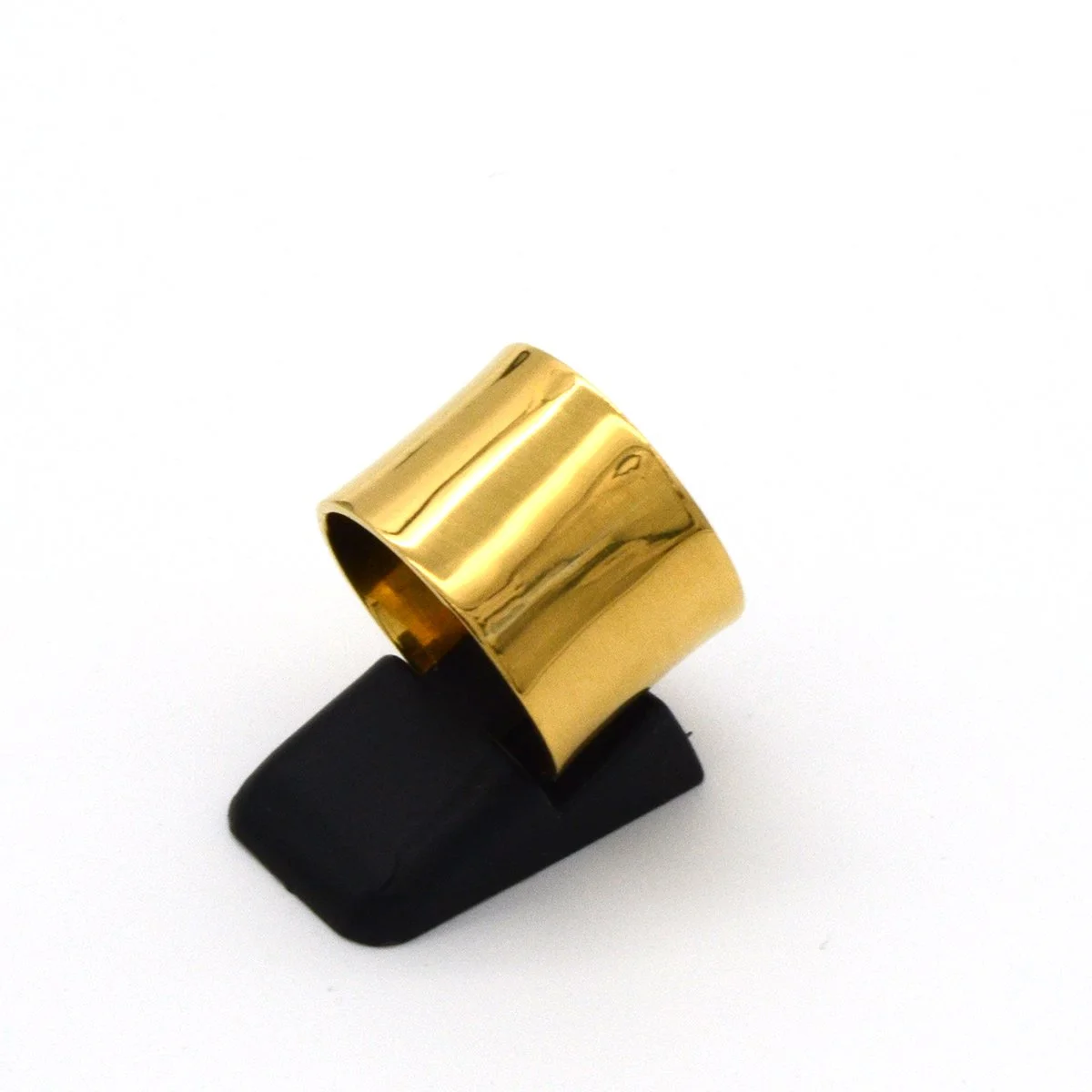 Wide 14K Yellow Gold Band