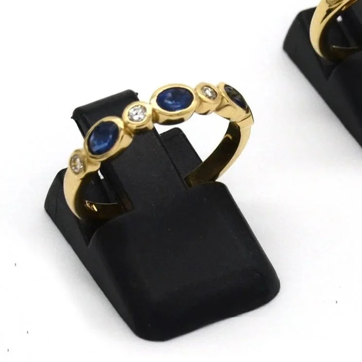 Sapphire and Diamond | 14K Yellow Gold