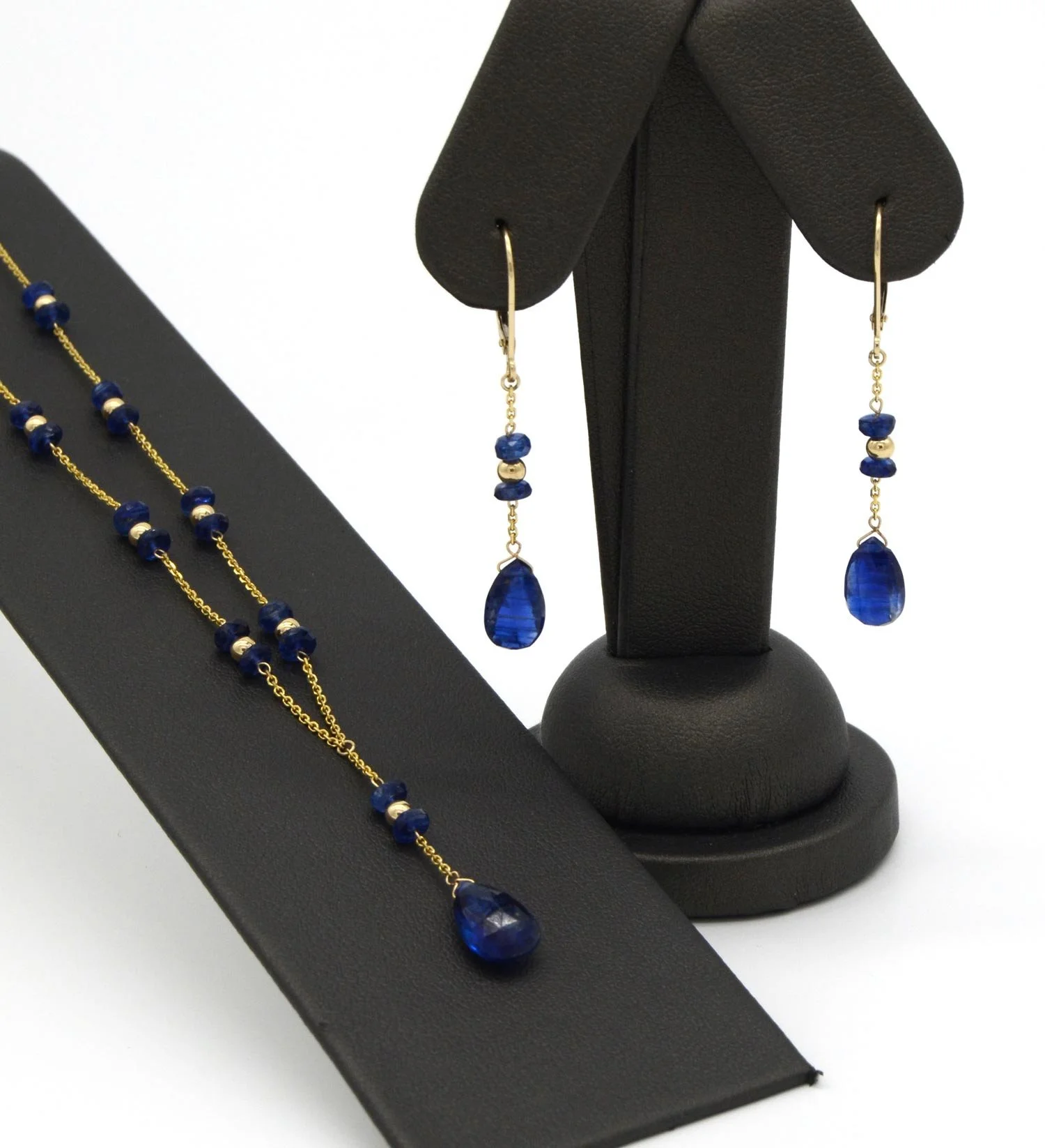 Kyanite Beaded necklace and matching earrings