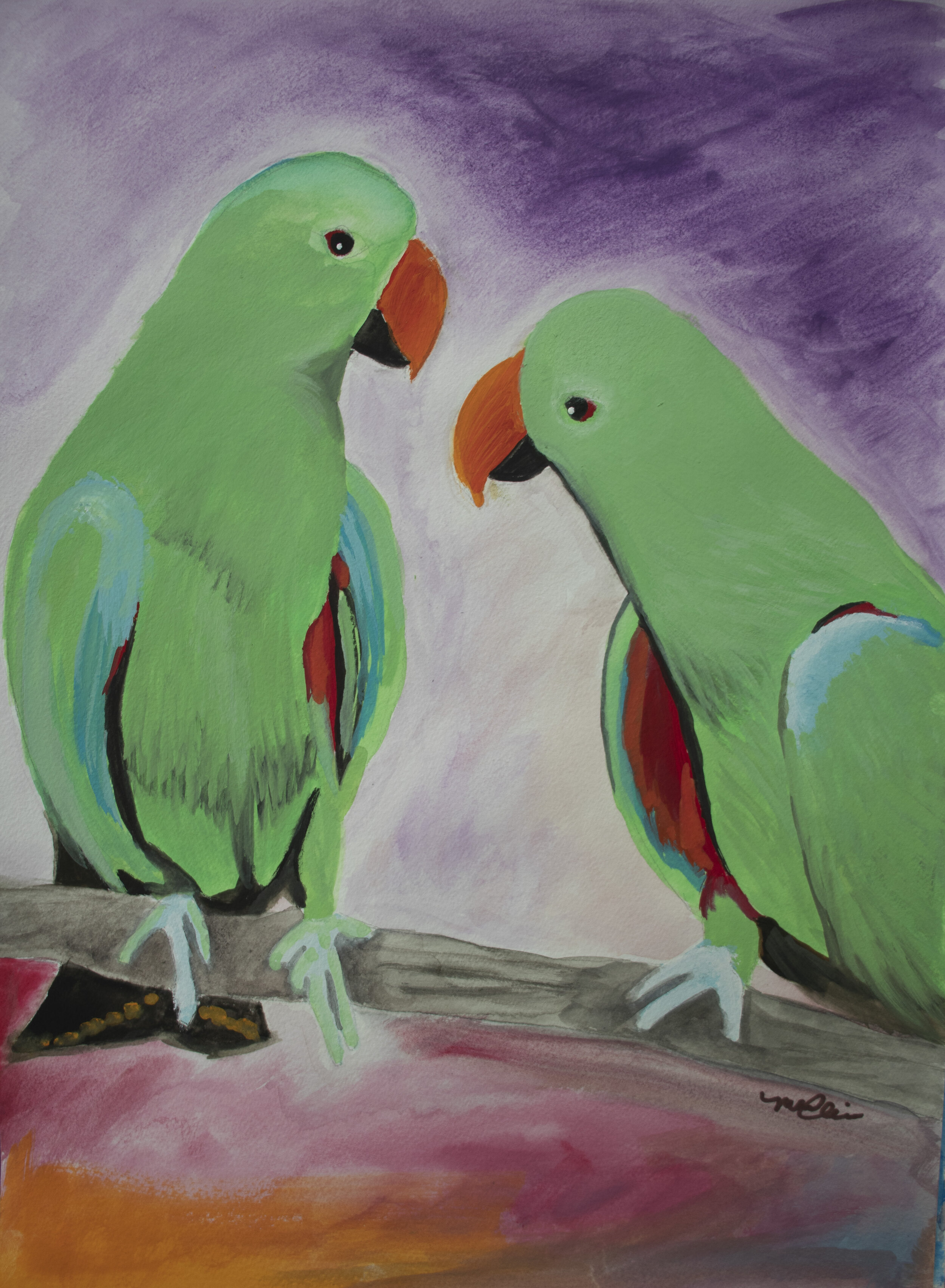 Green Parrots