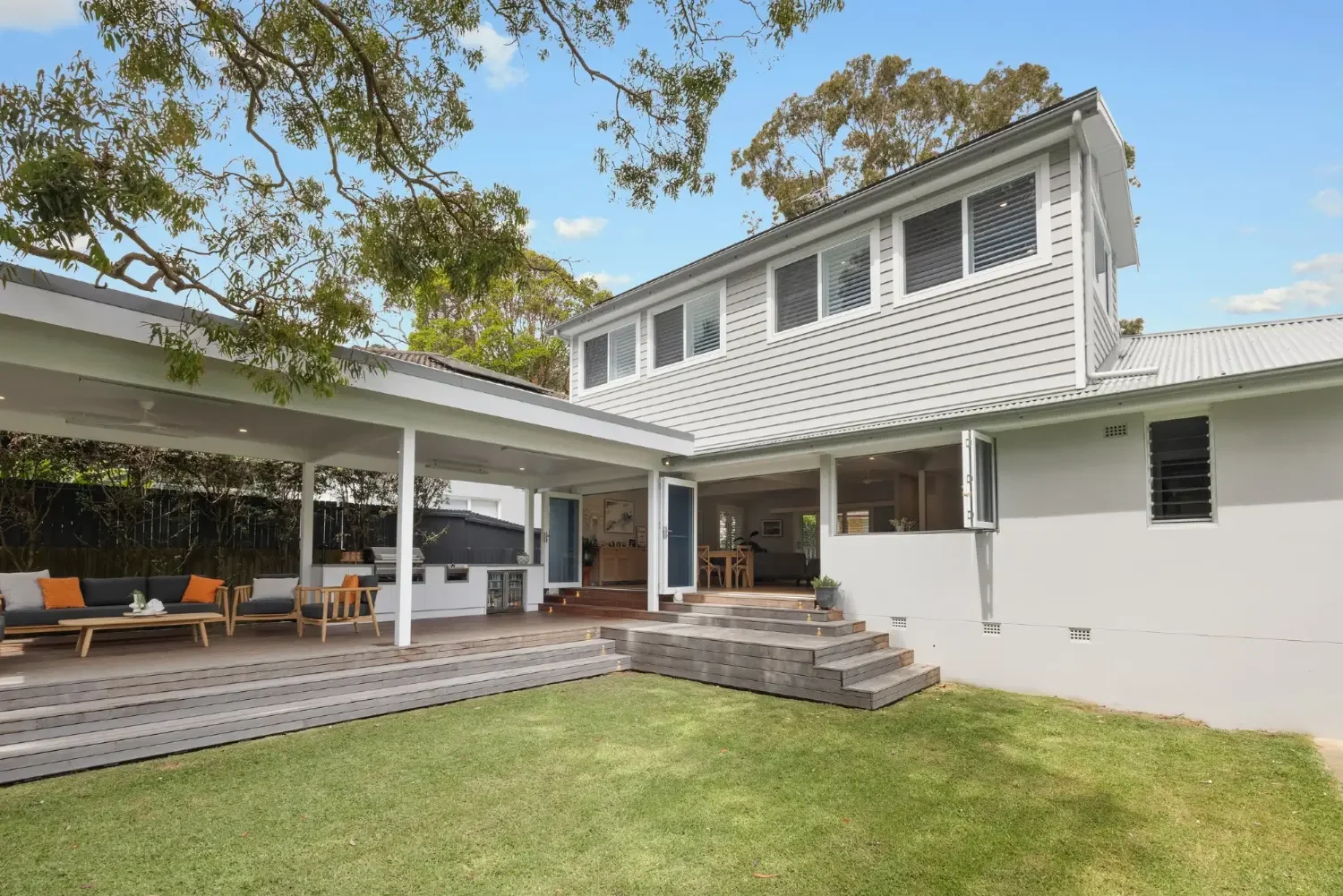 Northern Beaches home with deck and second level