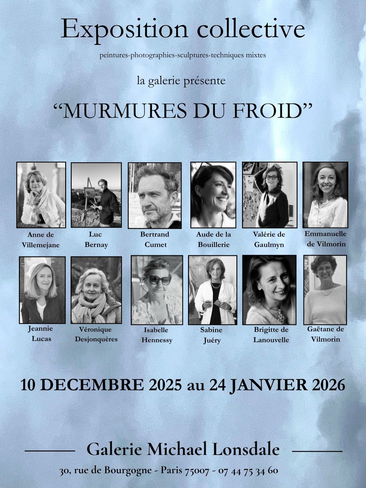 &bull; ❄️ Fantaisies givr&eacute;es ❄️ &bull;
A l&rsquo;or&eacute;e de l&rsquo;hiver, l&rsquo;exposition &laquo; Murmures du froid &raquo; propos&eacute;e par la @galeriemichaellonsdale invite &agrave; pr&ecirc;ter l&rsquo;oreille &agrave; ce que le 