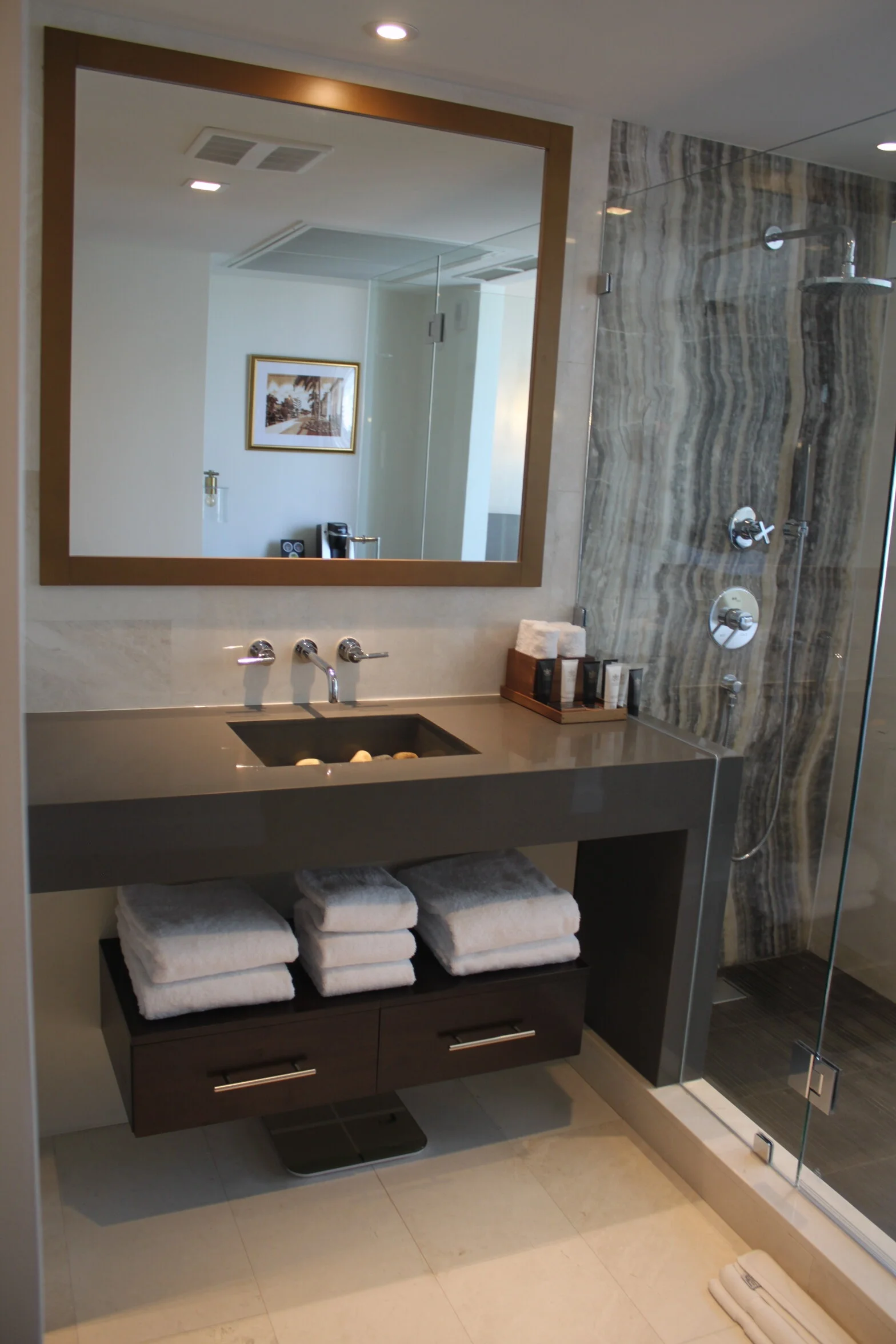 Bathroom Vanity and Frameless Doors