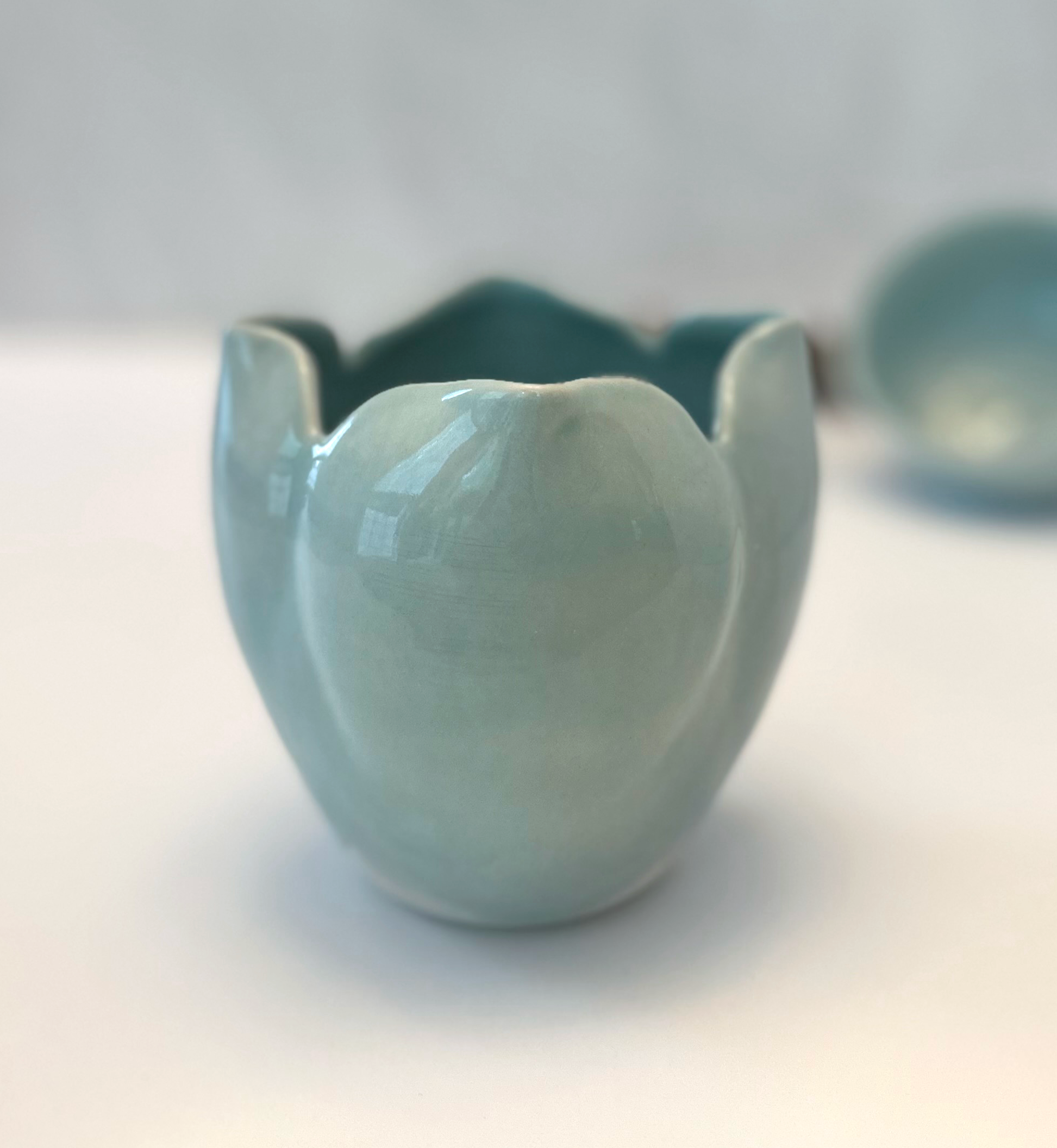 Aqua Bulb Vase