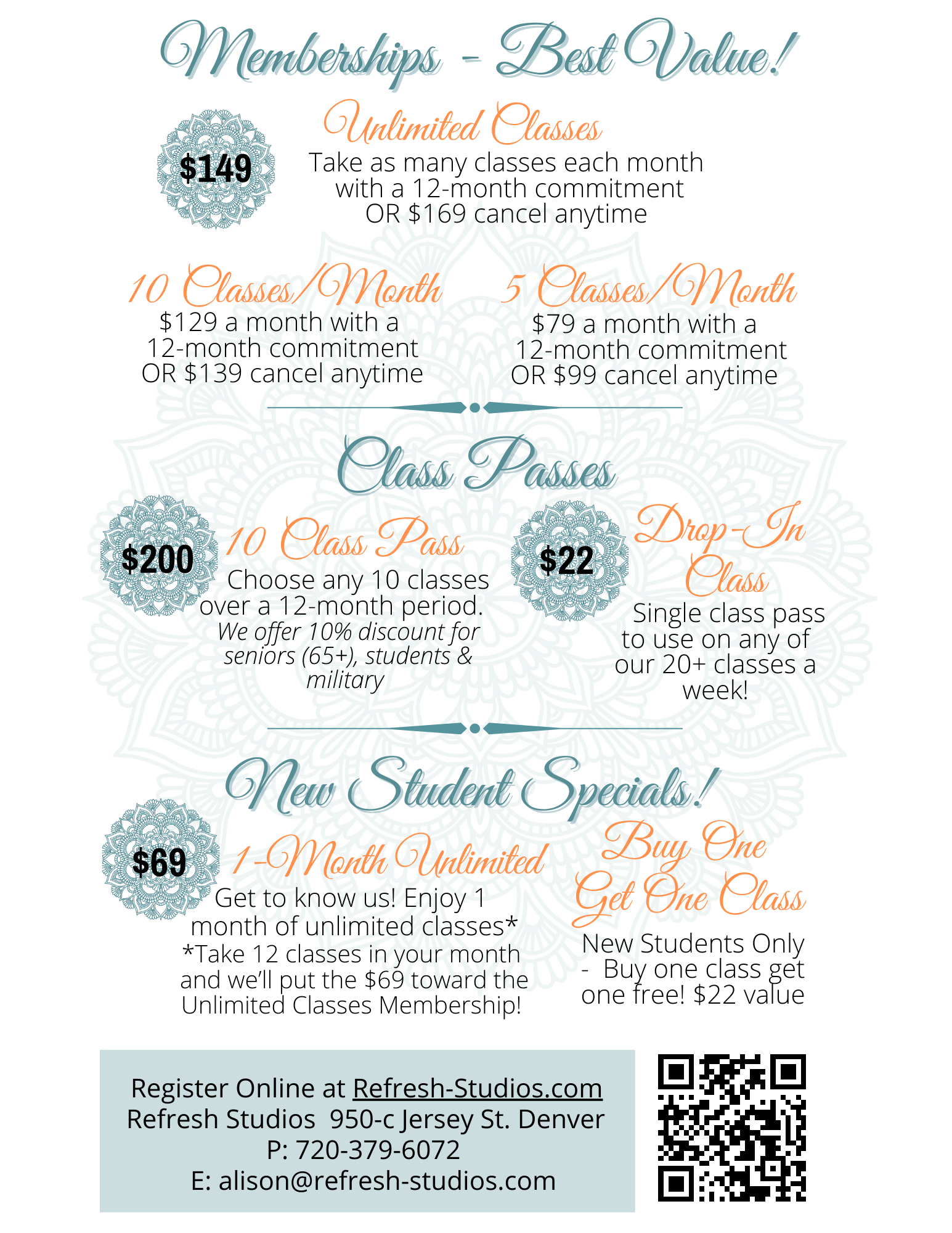 New Student — Refresh Studios