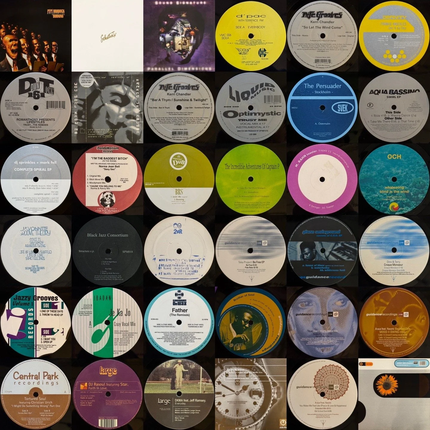 Huge batch of House joints going out as well

This is just a slice off the top, with tons of cheap heat mixed in. Aka the dance bins are stuffed and ready for mining, so come through. Really wide range of tunes with a healthy dose of Soulful/Sexy vib