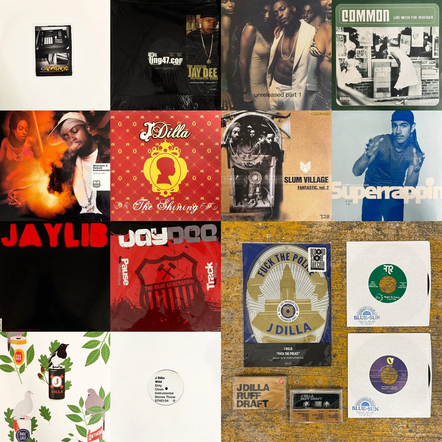 Happy J Dilla Day (aka James Yancey's born day)

A nice batch of Dilla joints going out today. Both his own releases as well as things he produced or worked on. Also a few Ruff Draft cassettes

Available in-store only ~ no holds

Here 12-8 all weeken