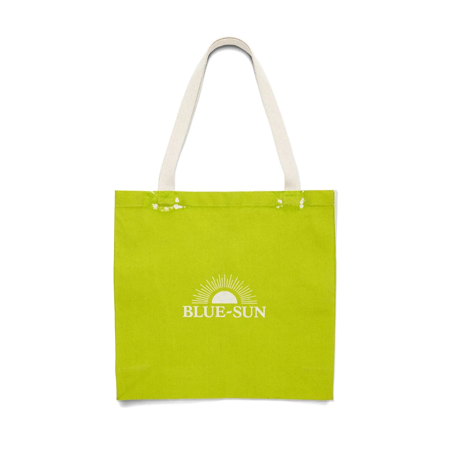 Overprint Logo Tote Bag (Natural/Acid Green)