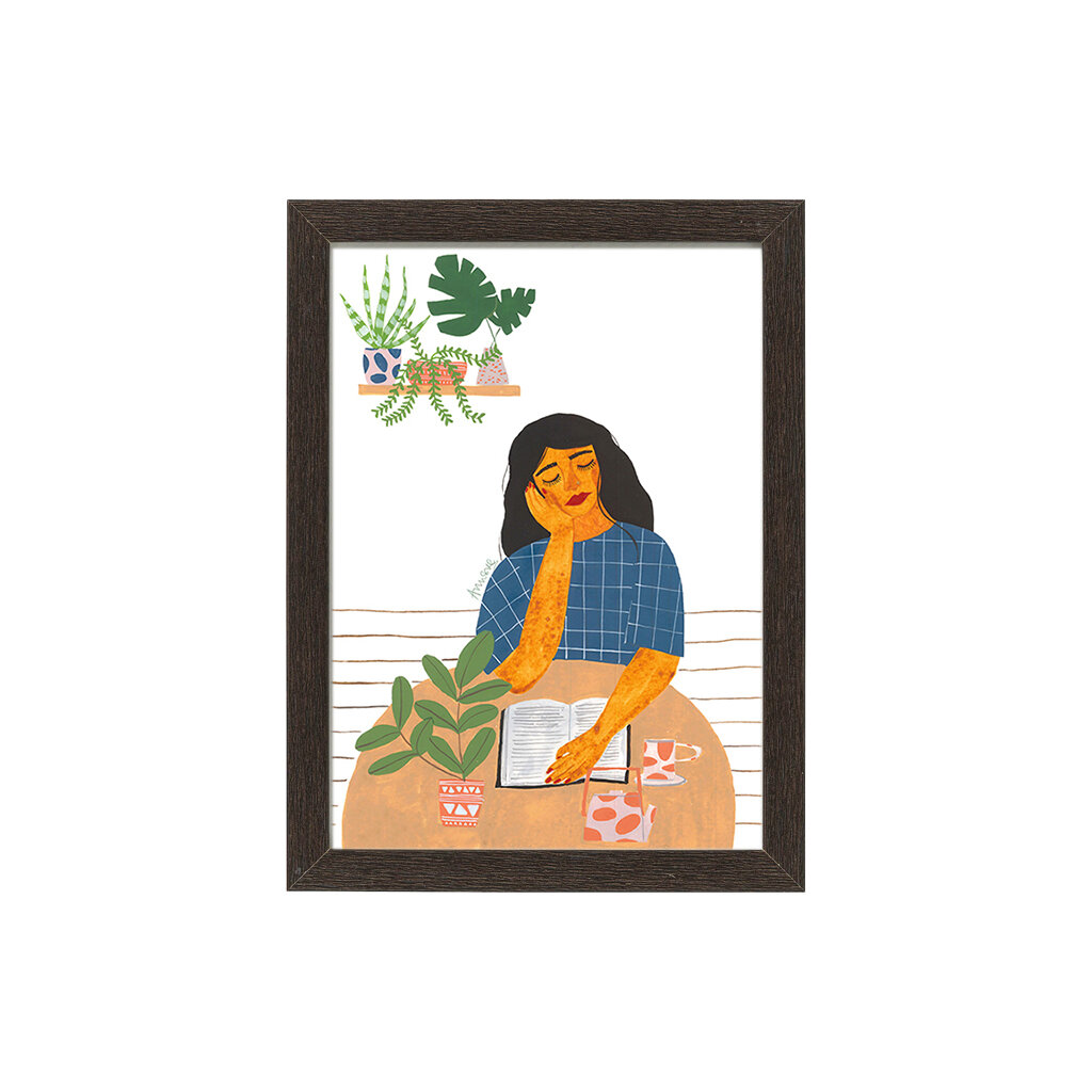 frame Girl - Pretending to read in a cafe 5x7.jpg
