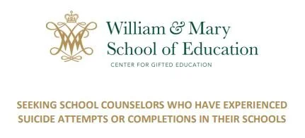 Suicide Prevention Research: Seeking MS &amp; HS Counselors