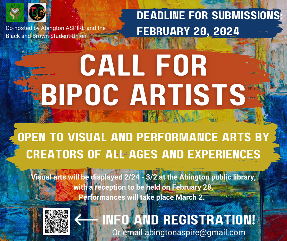 Call for BIPOC Artists for Abington Public Library Art Display