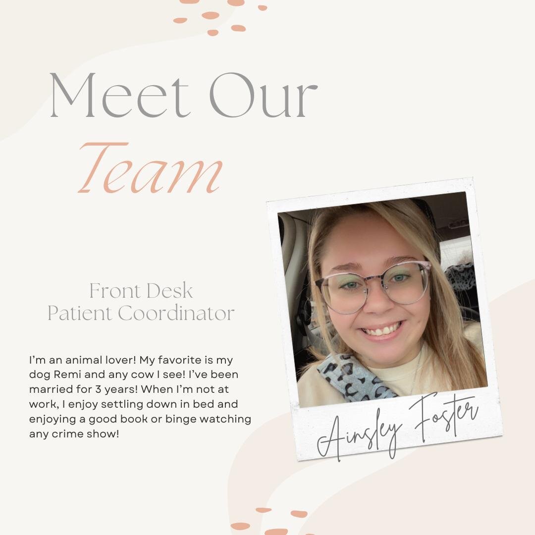 It's Meet Our Team Tuesday!

This is Ainsley, she works in our St. Joseph Location. She is a great asset to our team! 

 #meettheteam #meettheteams #MeetTheTeamTuesday #meettheteamtuesday  #teamwork #tuesdayvibes