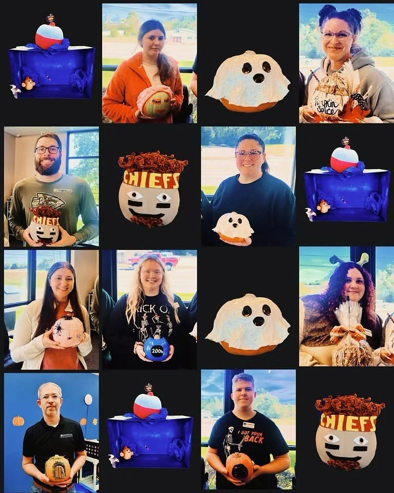 🎃 The Votes Are In! 🎃

The Great Gourd Games at Performance Plus winners:
🥇 1st Place: Ghost
🥈 2nd Place: Fishing
🥉 3rd Place: Mahomes

Thank you to all our amazing patients who voted and donated to our staff pumpkin decorating competition to ra
