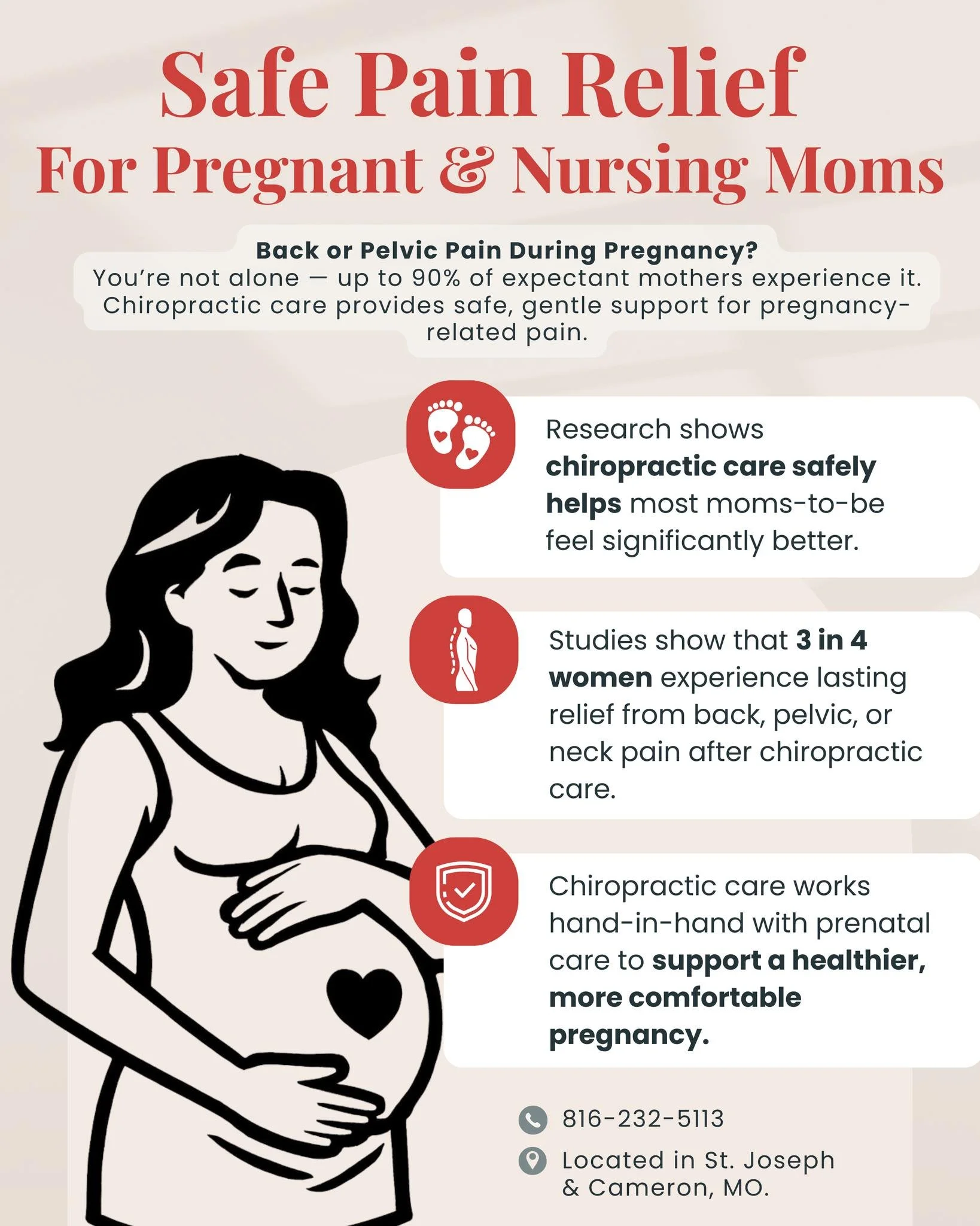 Studies show that including chiropractic care in obstetric management can improve outcomes for both mom and baby. That&rsquo;s why we work closely with OB-GYNs, midwives, and primary care providers &mdash; ensuring every patient receives safe, coordi