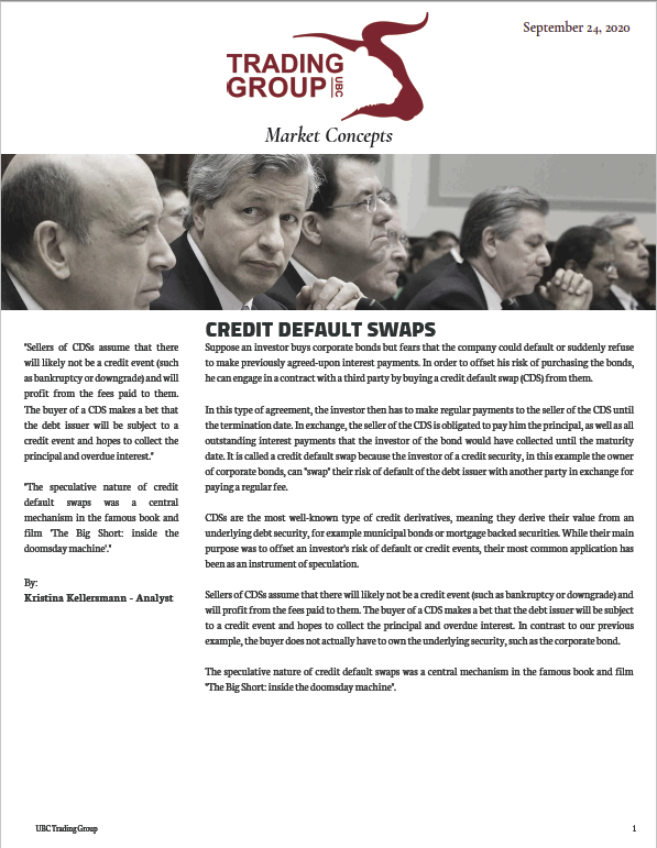 Credit Default Swaps (CDSs) - 9/24/2020