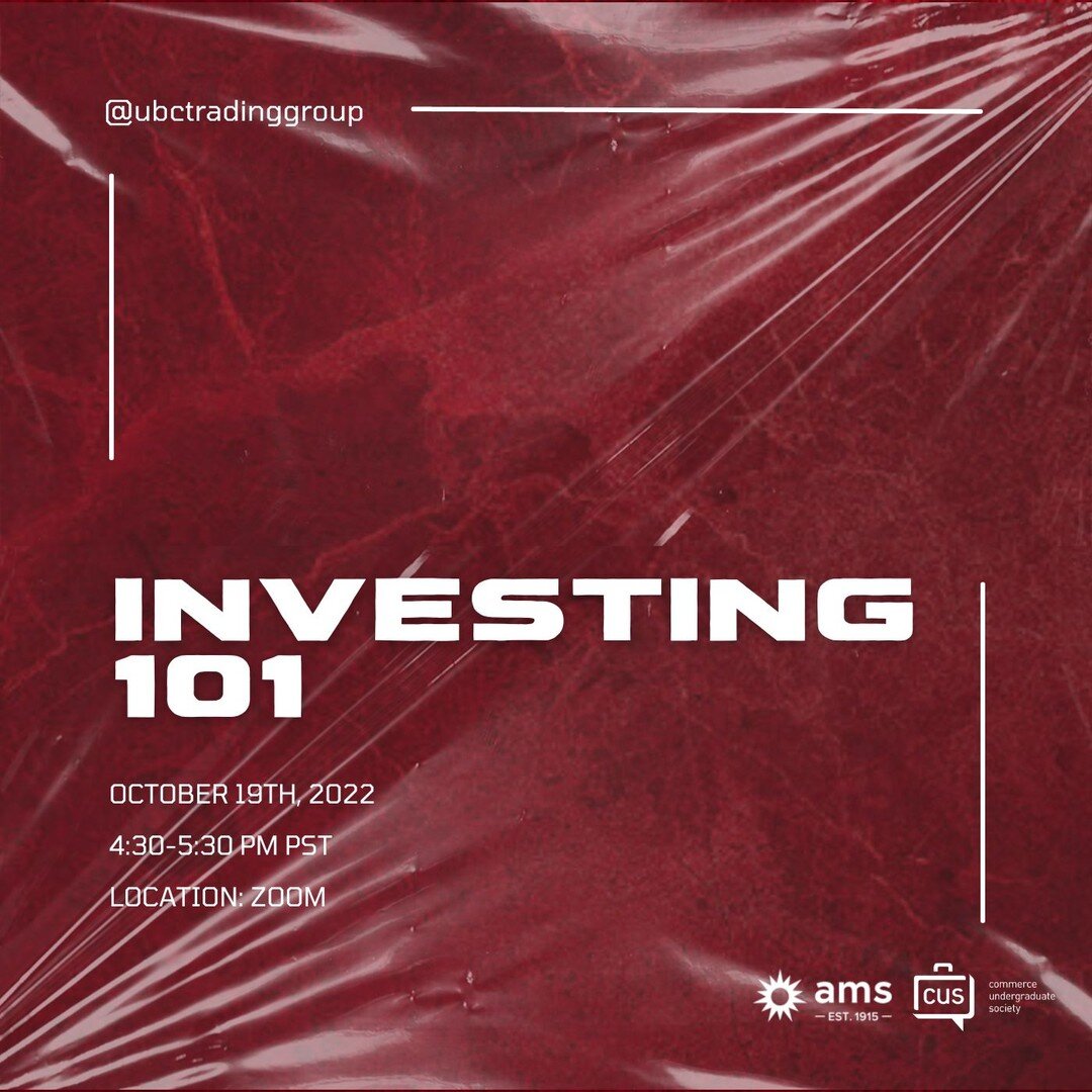 📣 Interested in investing but don&rsquo;t know where to start? Want to learn more about capital markets?

UBC Trading Group is here to help!
We are so excited to announce our first event of the year: ✨INVESTING 101✨

Join us to learn more about:
- D