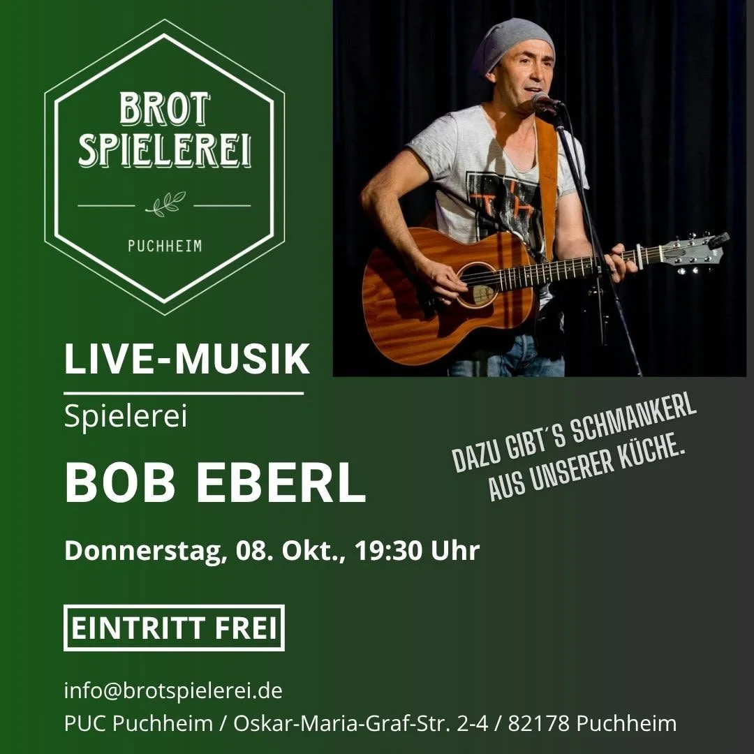 Live Musik mit Bob Eberl - Eintritt frei!