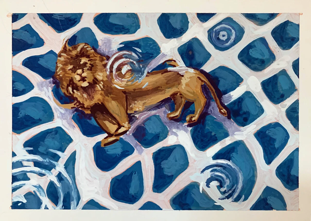 Pool with Lion (study)