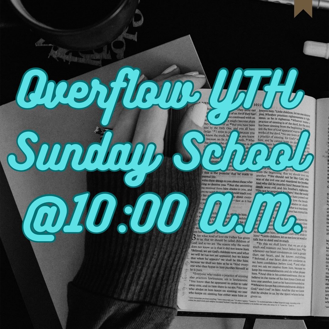 Join us tomorrow!! We can&rsquo;t wait to see y&rsquo;all there! Don&rsquo;t forget your notebooks!! #overflowyouth