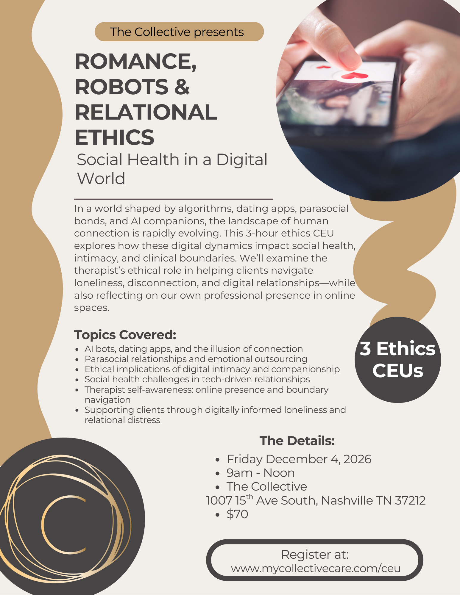 CEU Event: Romance, Robots, and Relational Ethics: Human Connection in an AI World