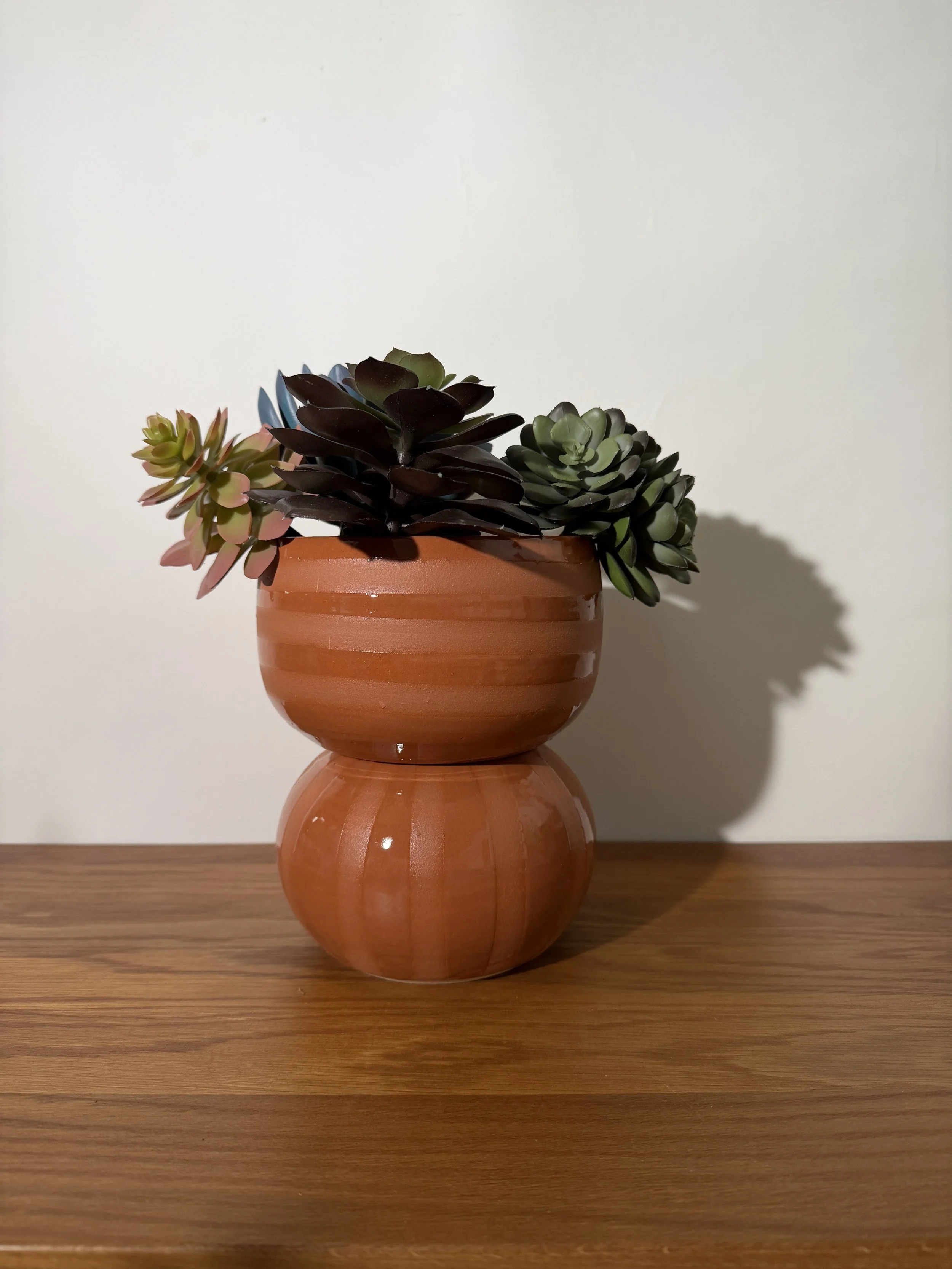 2 Piece Ceramic Planter