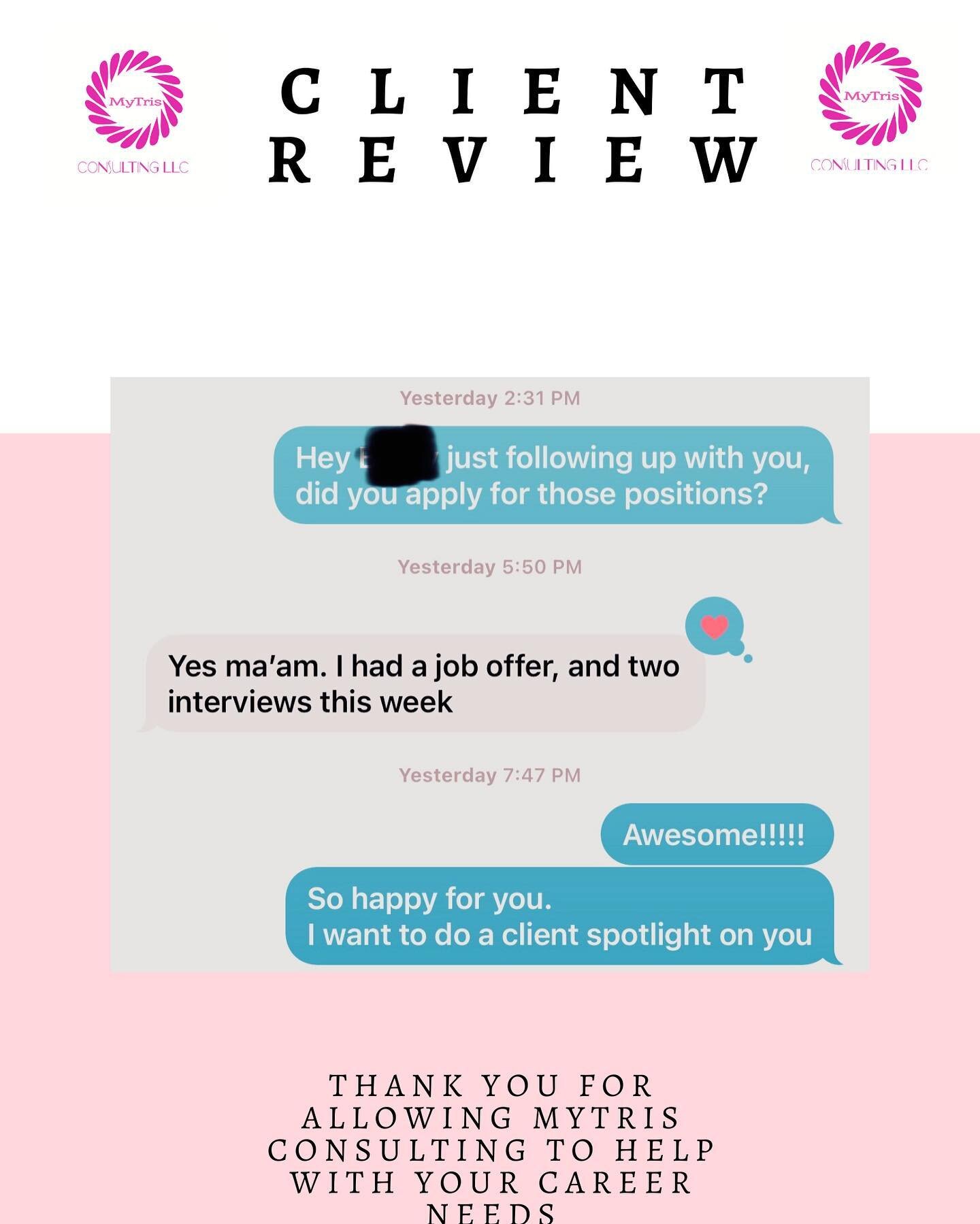 Tuesday&rsquo;s are for client reviews, testimonies, and feedback!

🚨CLIENT SPOTLIGHT LOADING🚨

It&rsquo;s an honor for me to offer quality service to my clients, swipe for a before and after resume revamp 😉

Happy Tuesday guys!

P.S. Don&rsquo;t 
