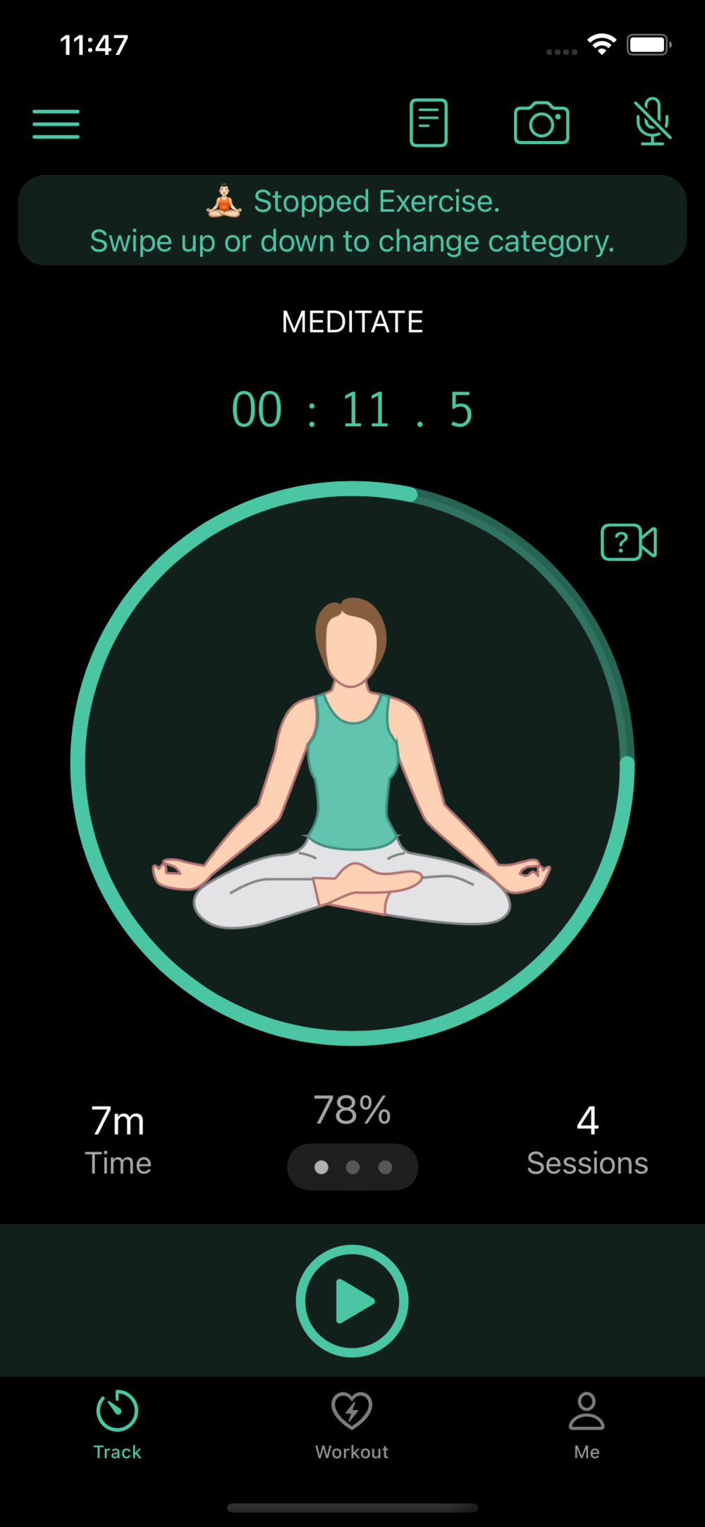 Selected Meditation for tracking