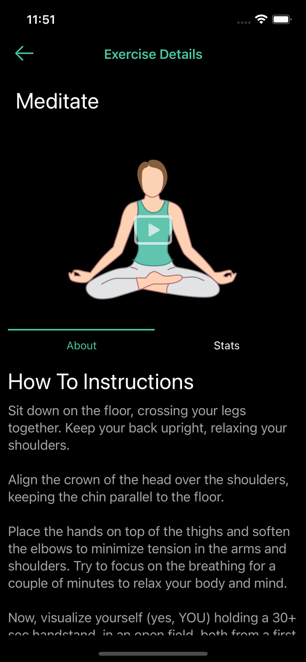 Meditation Exercise Details