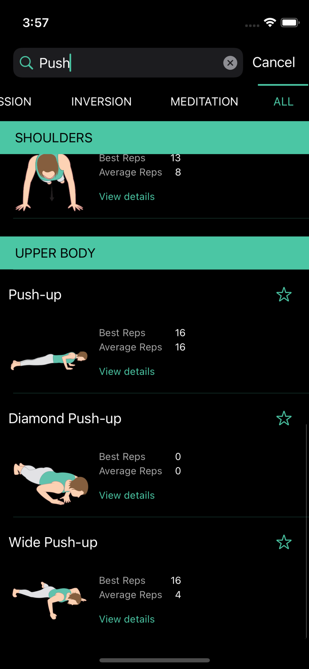 Searching and picking push-up