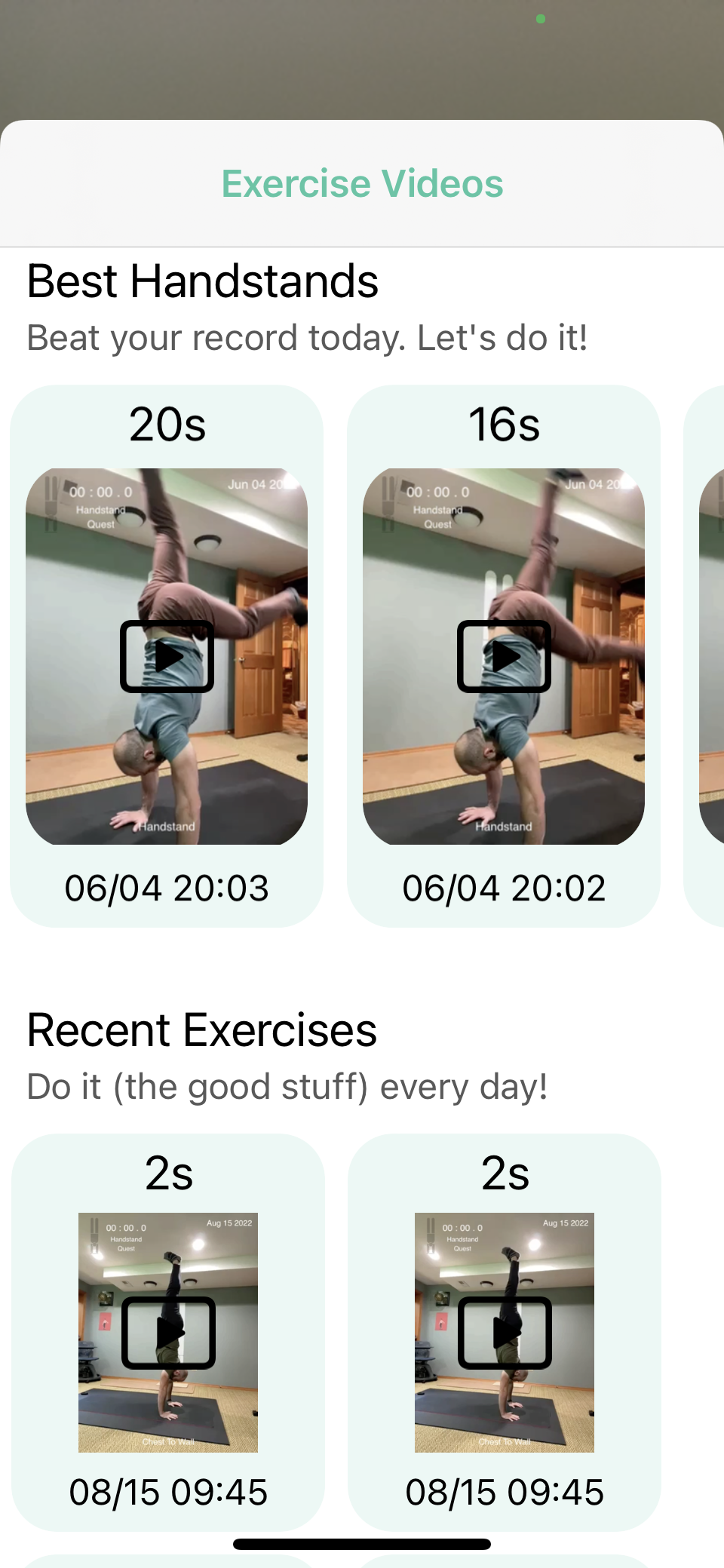 Gallery: Handstands and recent exercises