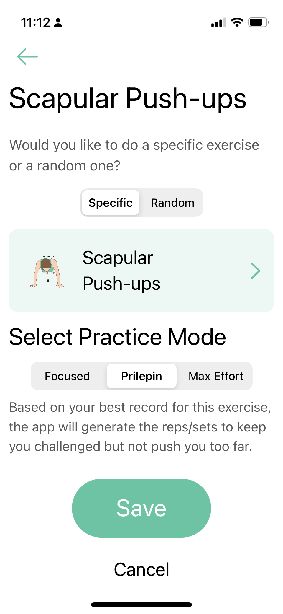 Adding a Prilepin Habit