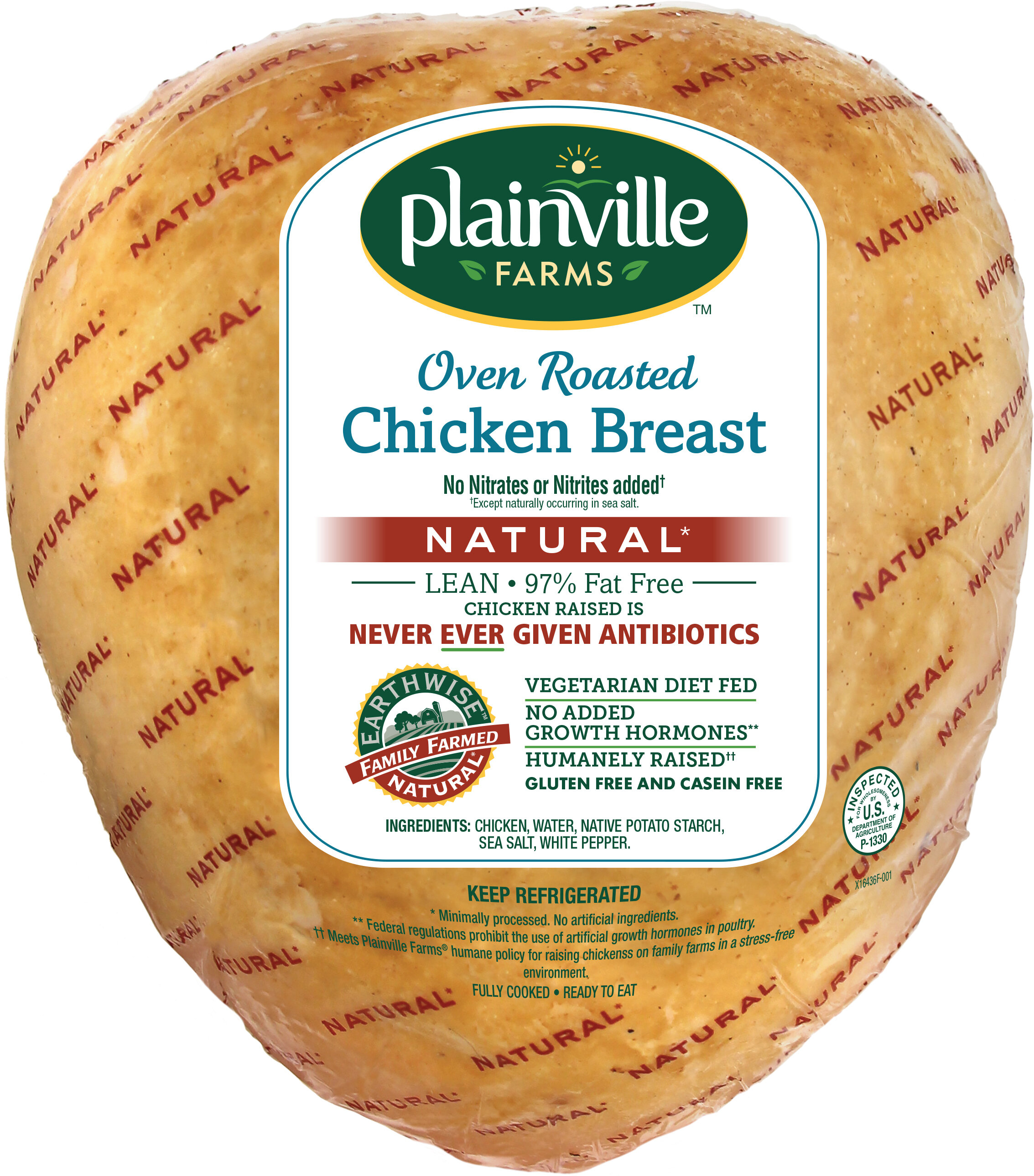Natural Oven Roasted Chicken Breast, Bulk — PLAINVILLE FARMS