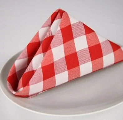 Check/ Gingham napkinAvailable in green, blue and red.