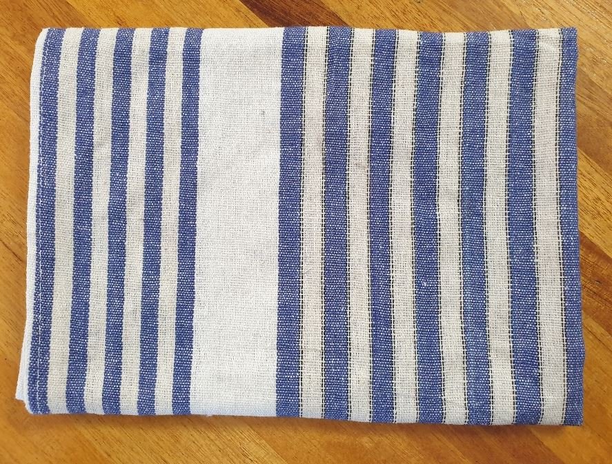 Tea towel No7 Blue white Stripe.JPG