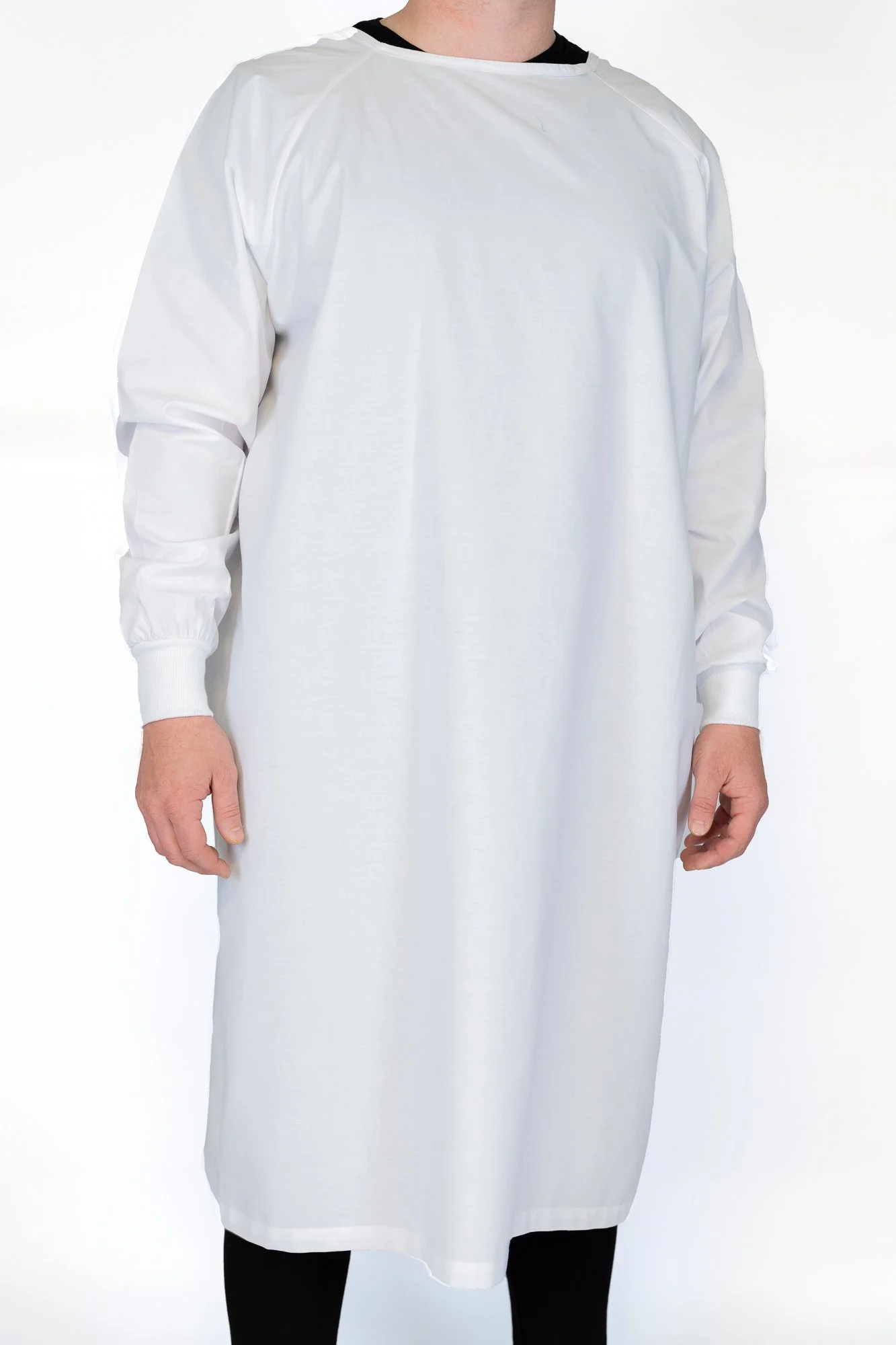 Patient Gowns White - Long Sleeves Side view (Lowres).jpg