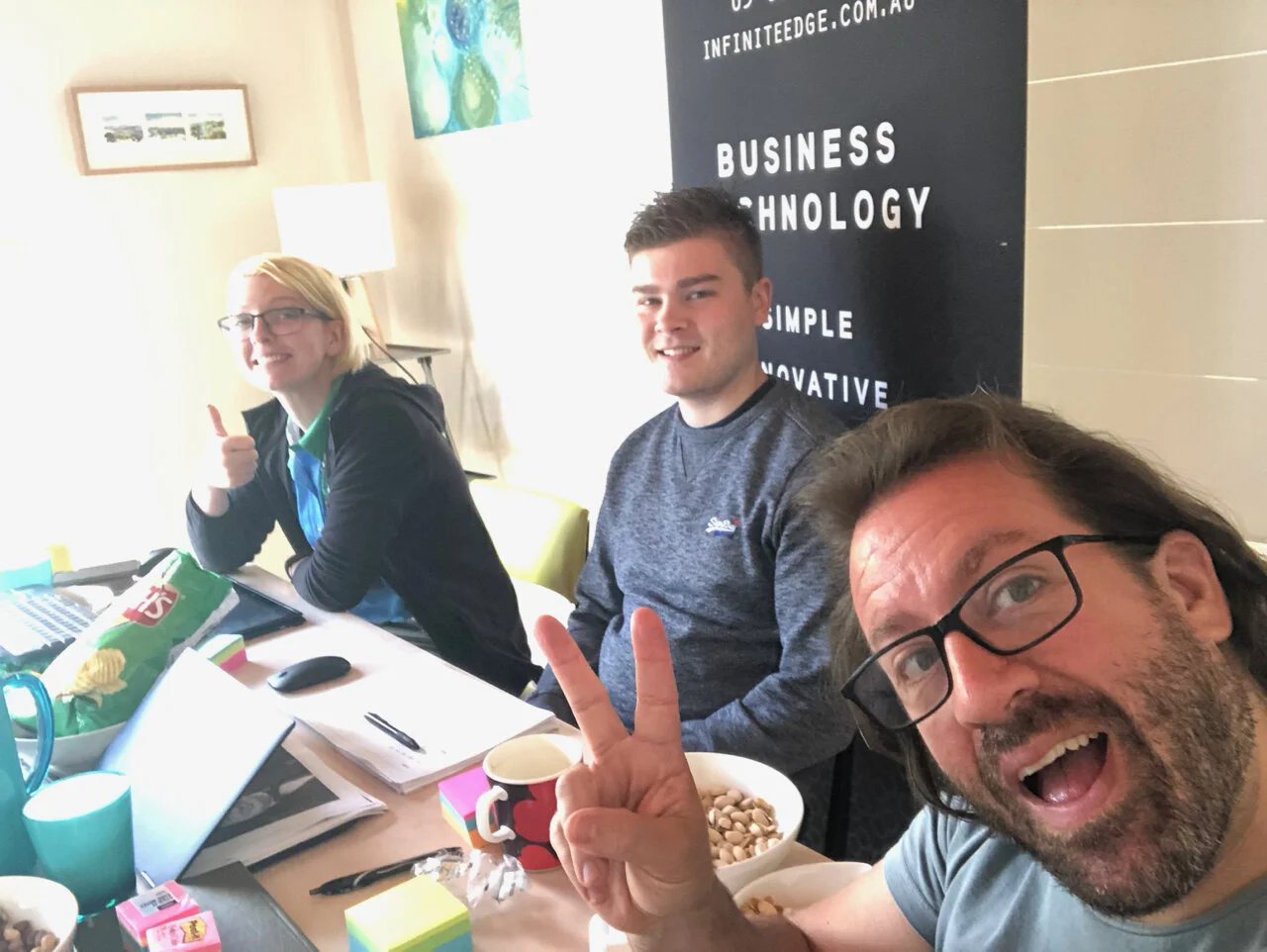 Fairhaven RetreaT, November 2020  L - R Joh, Joe and Martin